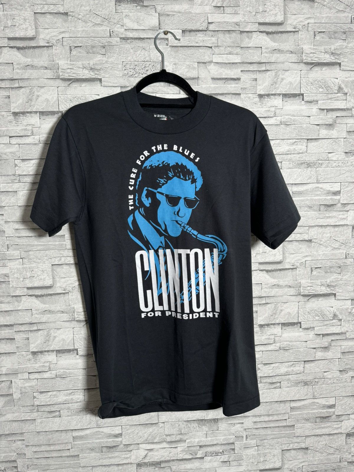 Other Vintage “The Cure For The Blues” Bill Clinton T Band/Novelty Size US M / EU 48-50 / 2 - 1 Thumbnail