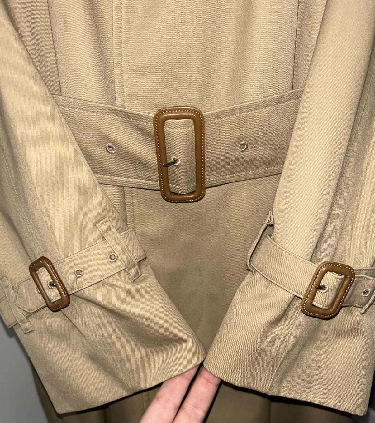 Burberry Vintage Burberry Tan Nova Check Trench Coat Mens 38 Regular Size US M / EU 48-50 / 2 - 5 Thumbnail