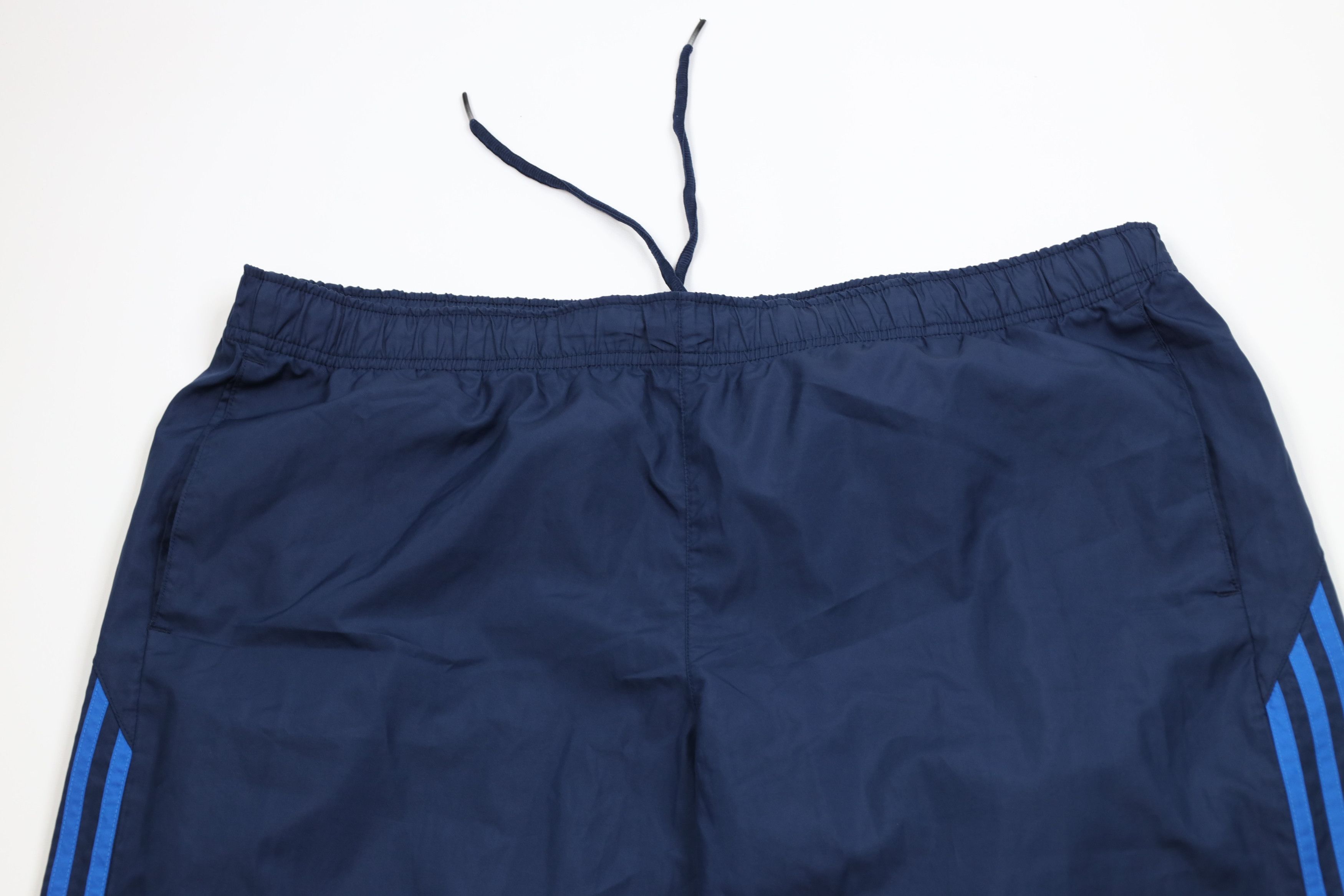 Adidas Vintage Y2K Adidas Striped Wide Leg Windbreaker Pants Blue Size US 38 / EU 54 - 2 Thumbnail