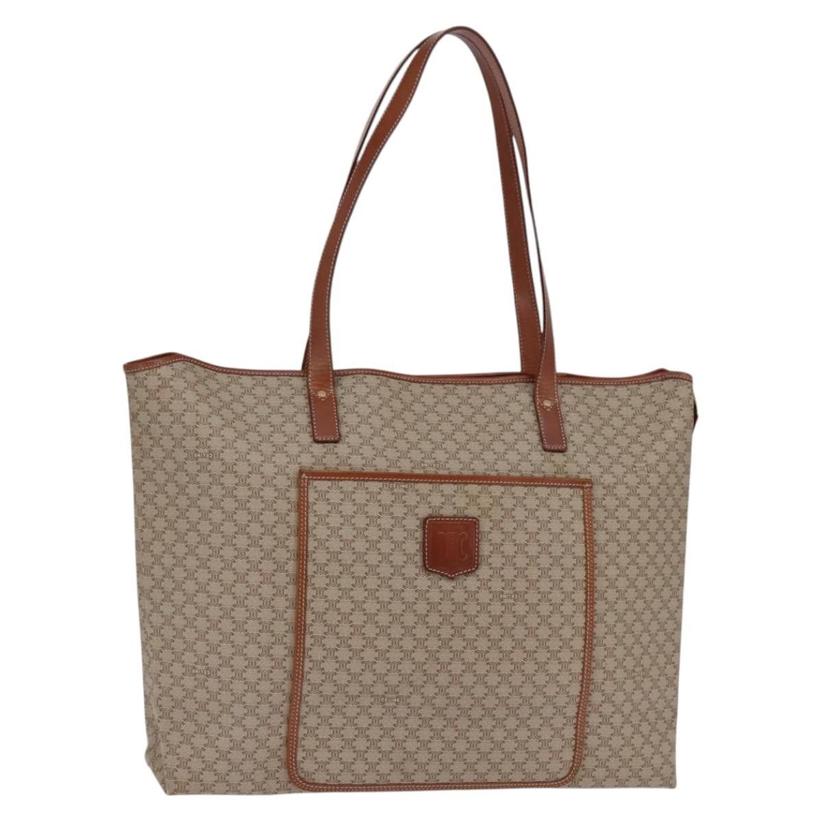 Celine CELINE Macadam Canvas Shoulder Bag Pvc Beige Gold Size ONE SIZE - 1 Thumbnail