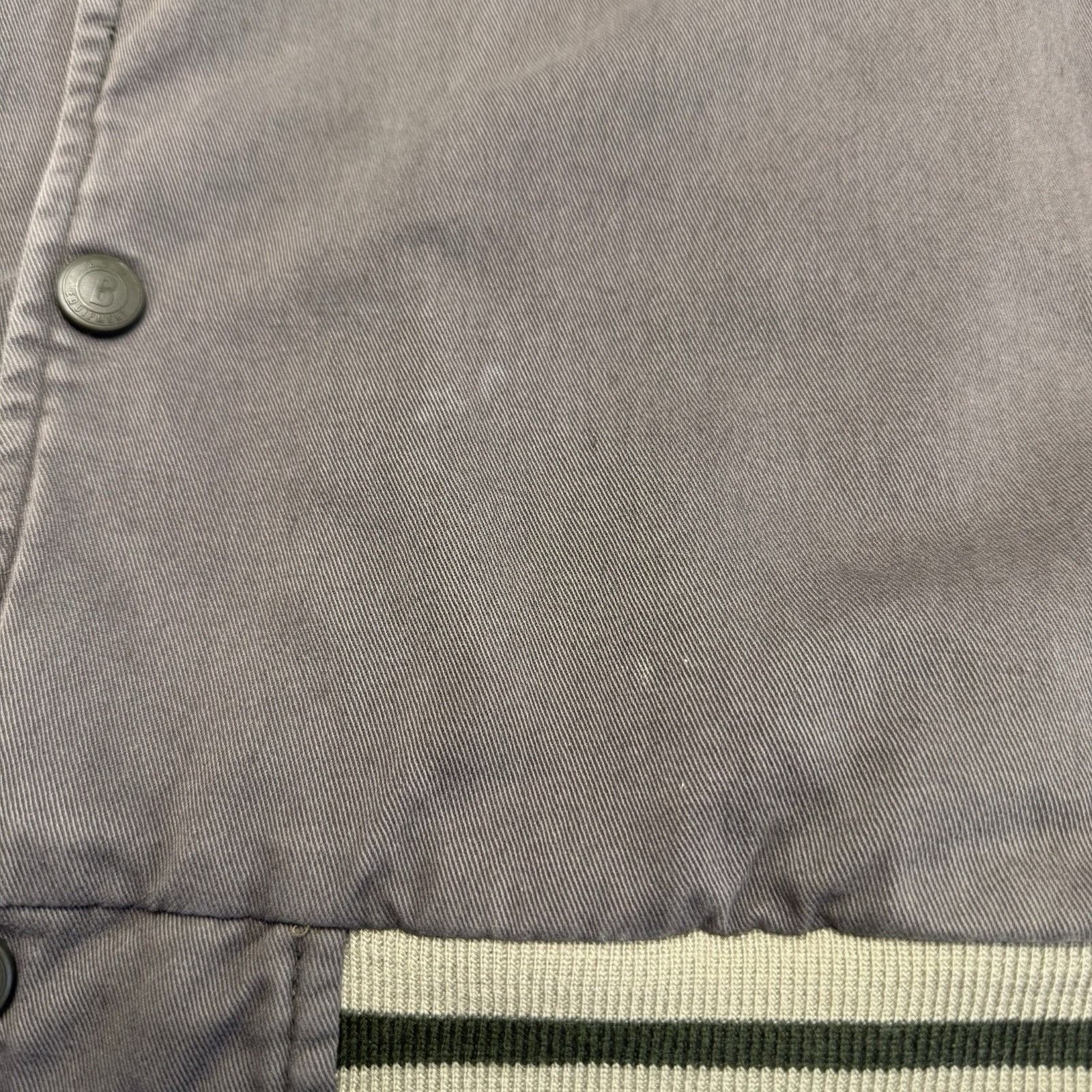 B.U.M Equipment Vintage BUM Equipment Bomber Jacket Mens XL Snap Gray Canvas Size US XL / EU 56 / 4 - 5 Thumbnail