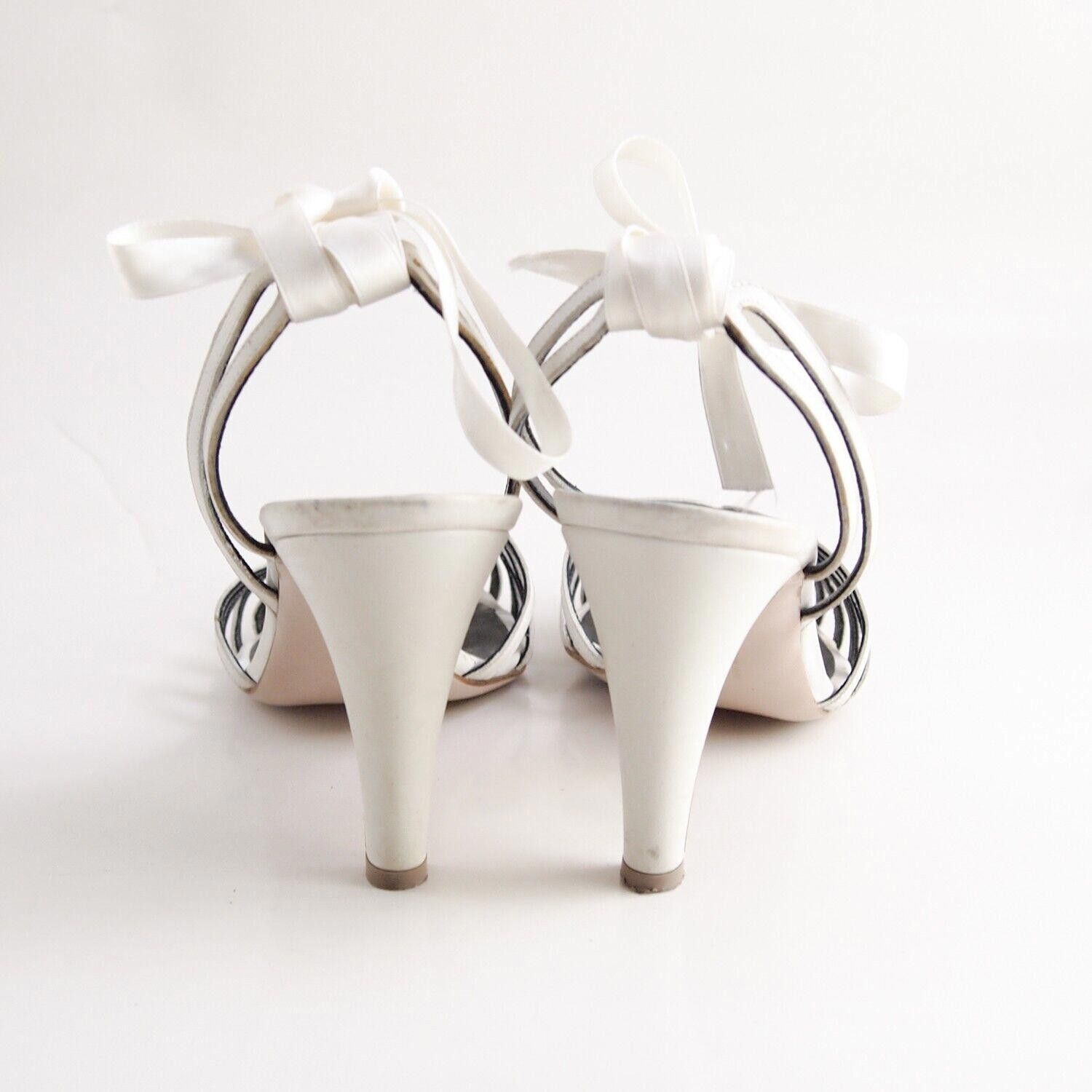 Salvatore Ferragamo Ferragamo Strappy Sandals Mid Heel Ankle Tie US 7.5C EU 37.5 Size US 7.5 / IT 37.5 - 6 Thumbnail