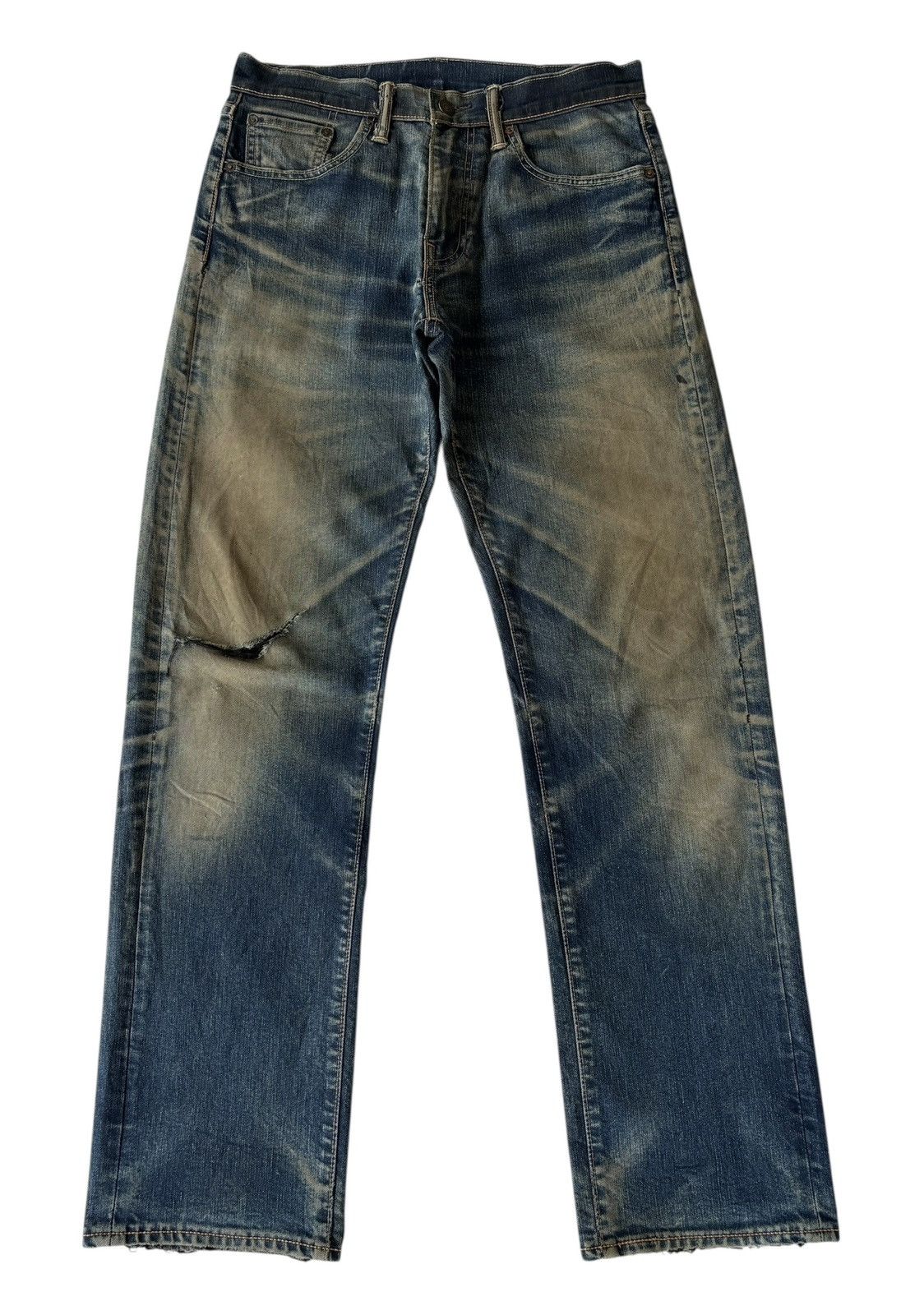 If Six Was Nine Vintage Levis 505 Mud Wash Rusty Jeans Distressed Denim Size US 31 - 1 Thumbnail