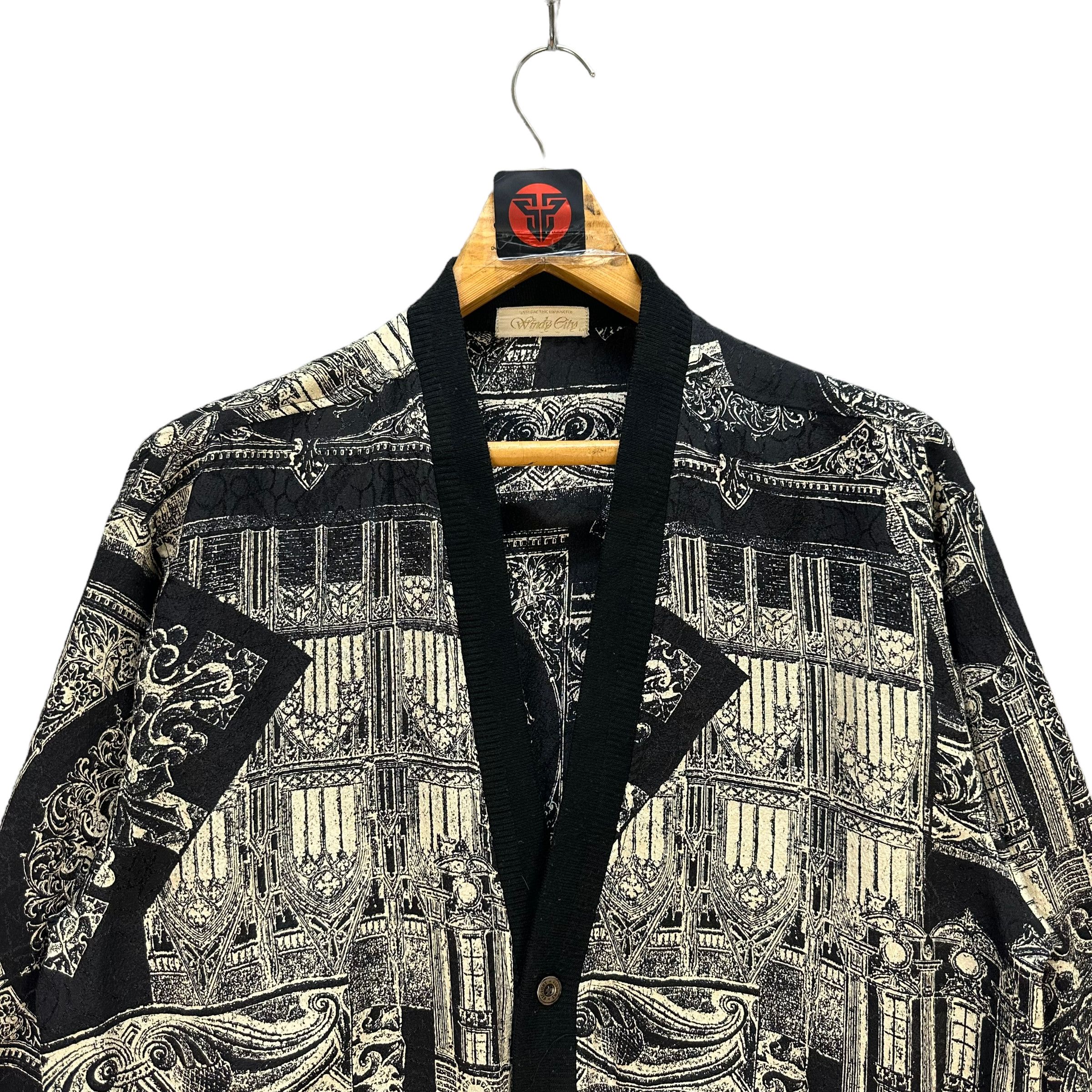 Vintage WINDY CITY FULLPRINT CARDIGAN #7700-165 Size US M / EU 48-50 / 2 - 2 Thumbnail