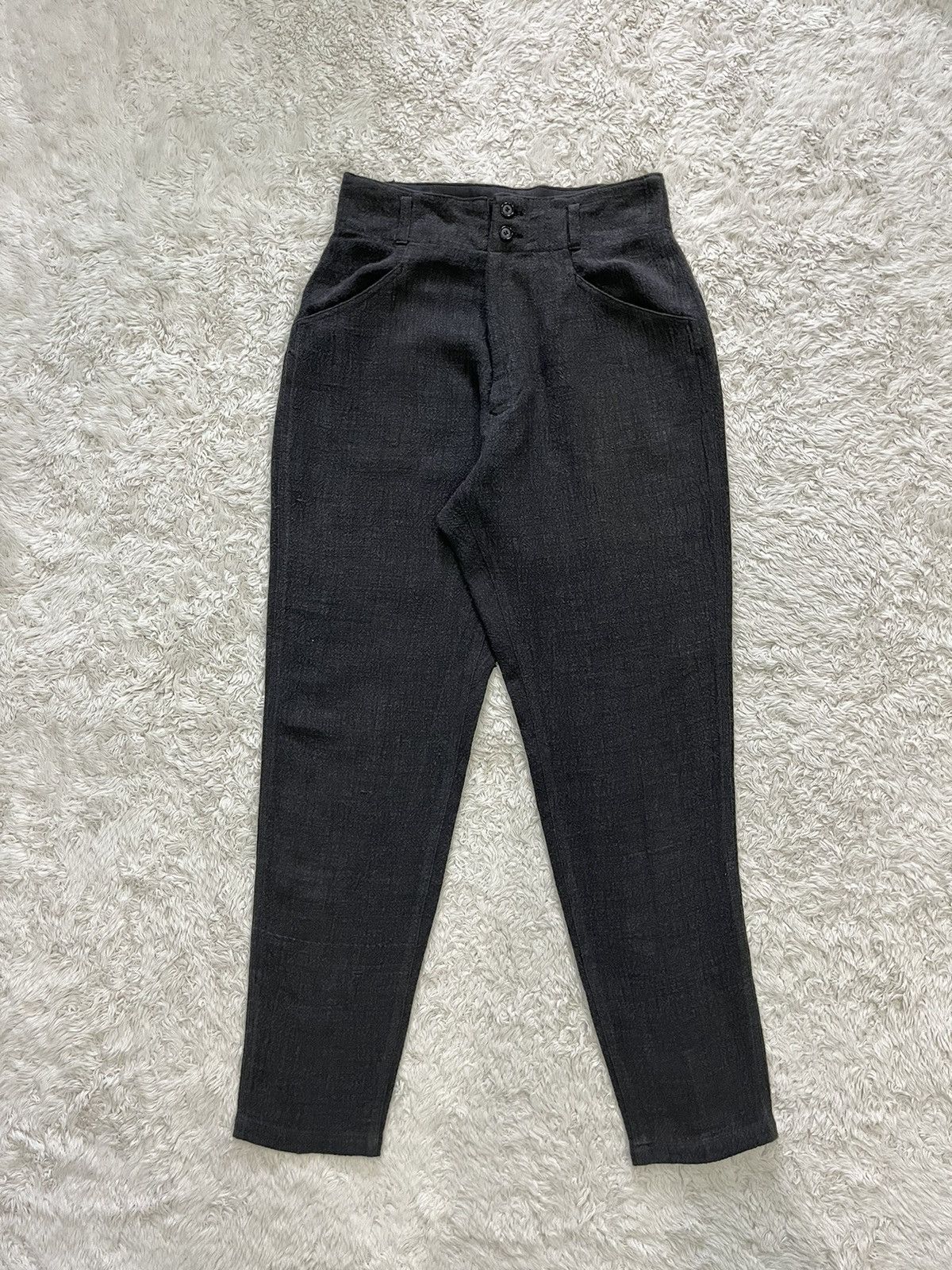 Vintage × Y's × Yohji Yamamoto vintage y's yohji yamamoto high waisted linen pants Size 28" / US 6 / IT 42 - 1 Thumbnail