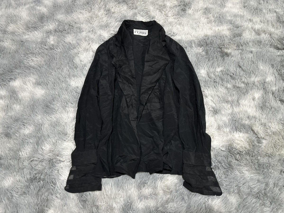 Gianfranco Ferre 🔥Vintage Gianfranco Ferre Silk Shirt See Through Size US L / EU 52-54 / 3 - 1 Thumbnail