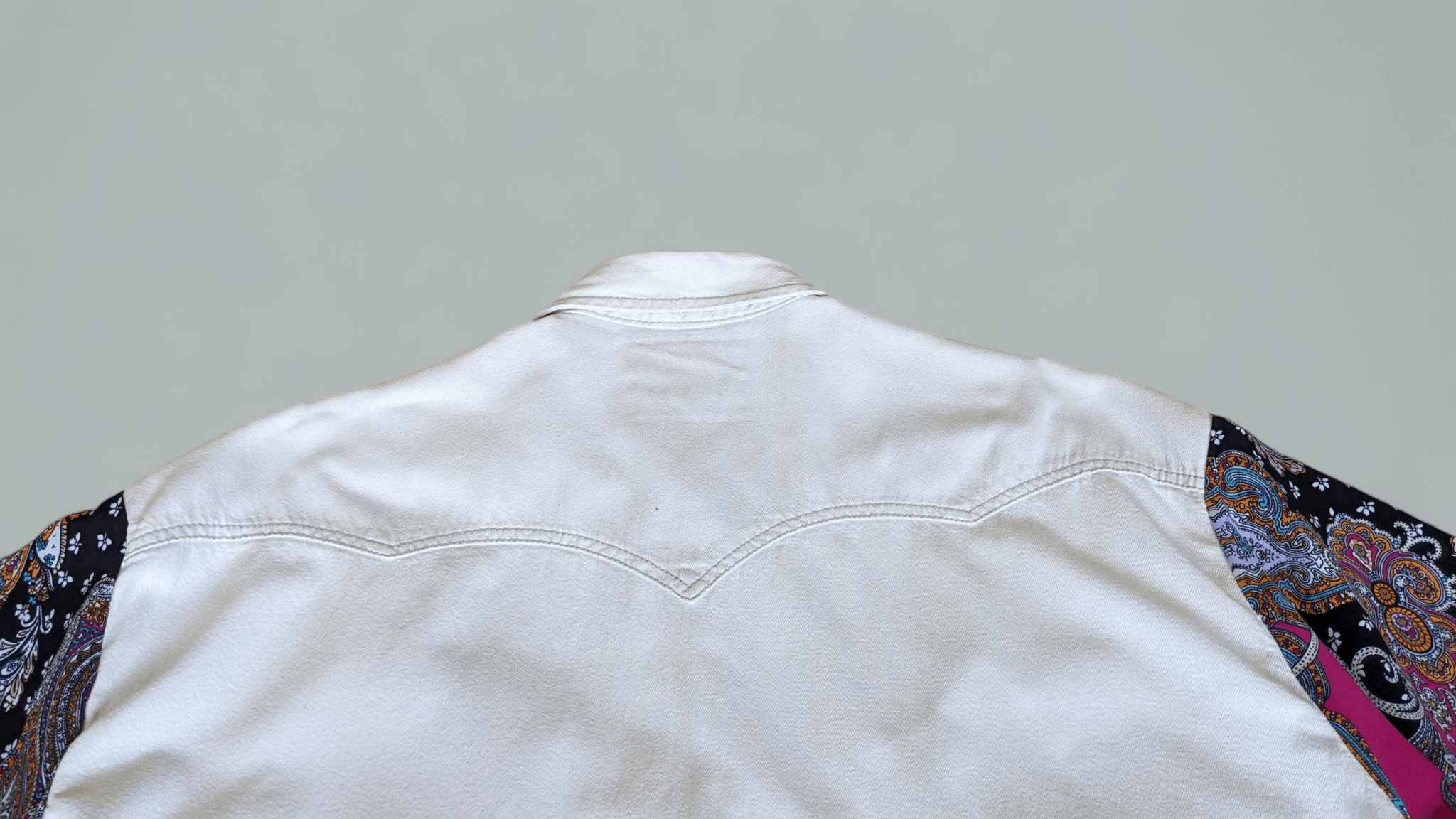 Levi's Vintage Clothing Rare Vintage 90s Levi’s Western Shirt - White Denim XL Size US XL / EU 56 / 4 - 7 Thumbnail