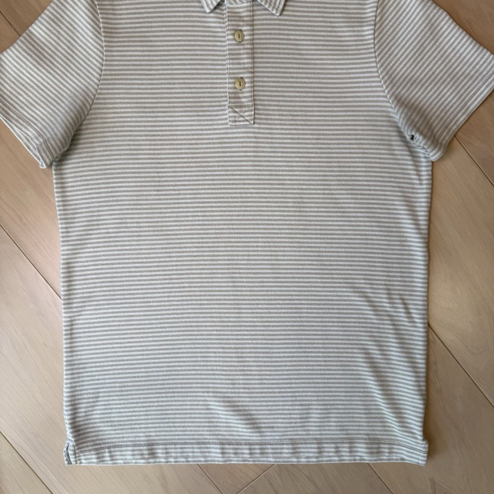 Taylor Stitch Taylor Stitch Polo Shirt 38 Natural Oatmeal Short Sleeve Size US S / EU 44-46 / 1 - 5 Thumbnail