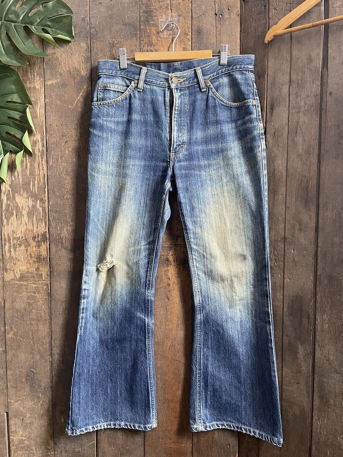 Lee × Vintage Vintage Lee Rider Flare Denim Jeans Size US 31 - 1 Thumbnail