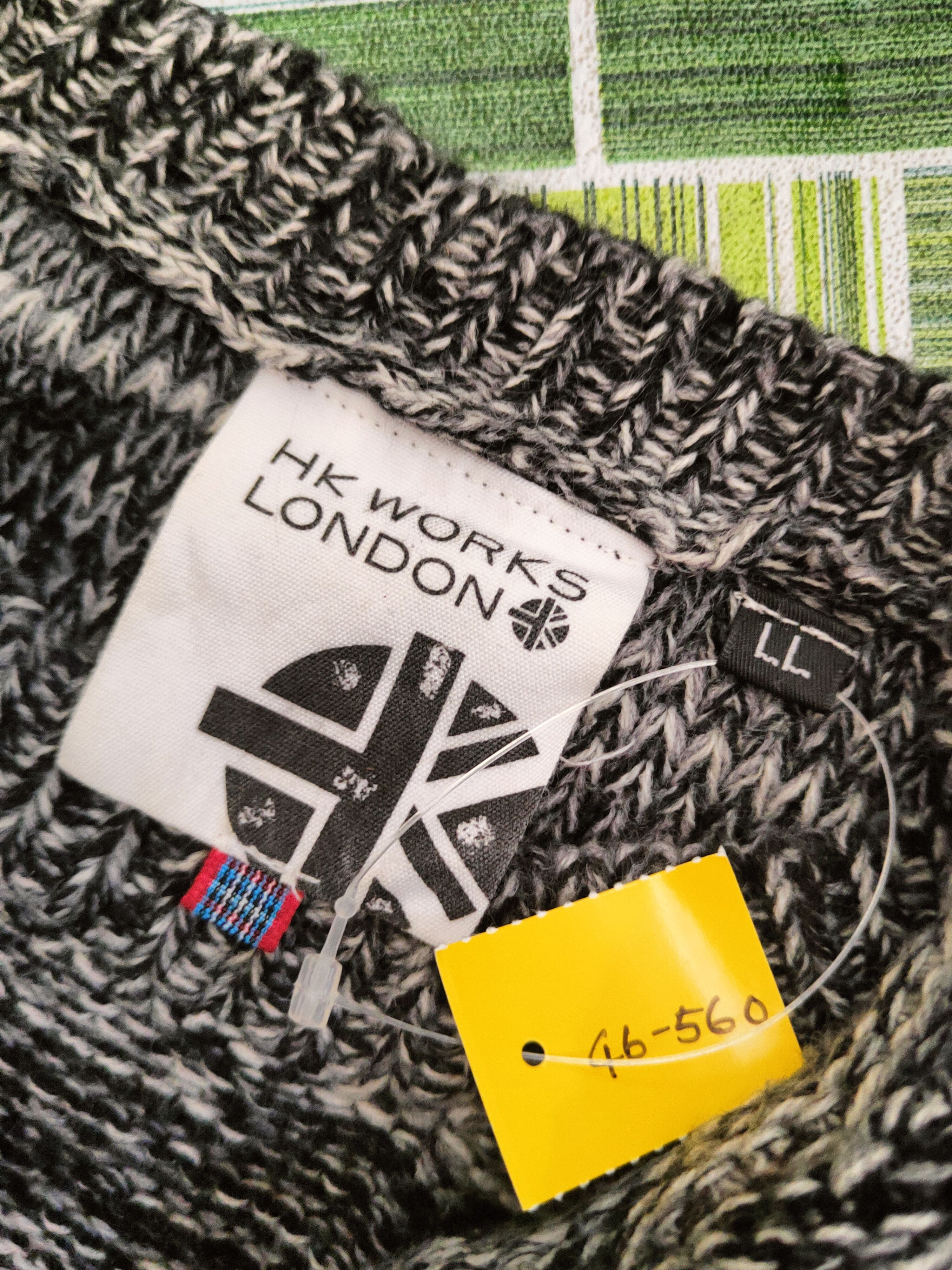 Japanese Brand DL HK Works London Black Cream Fur Mohair Knitwear #46-560 Size US S / EU 44-46 / 1 - 12 Thumbnail
