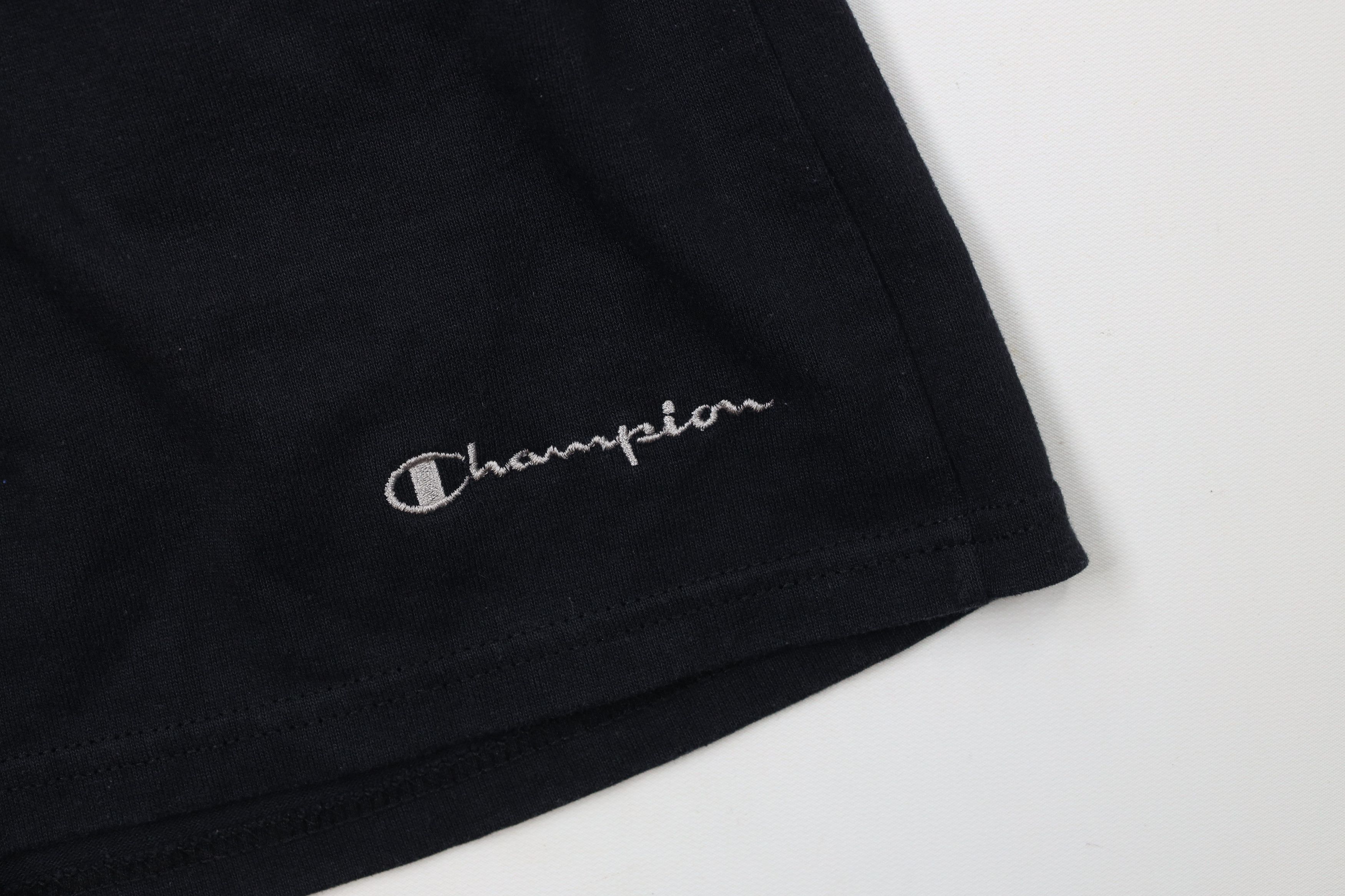 Champion × Vintage Vintage 90s Champion Spell Above Knee Shorts Black Cotton Size US 34 / EU 50 - 5 Thumbnail