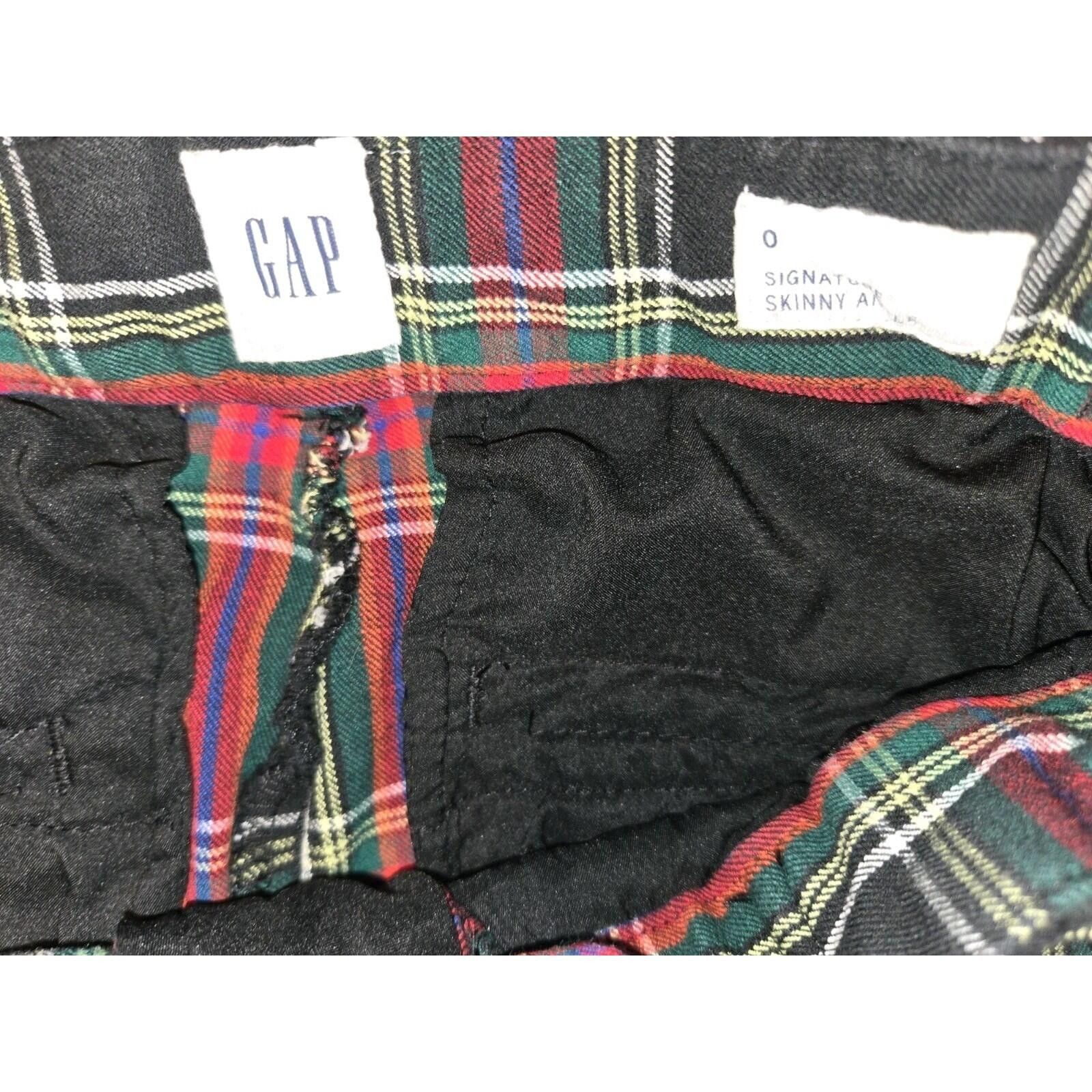 Gap Gap Signature Skinny Ankle Pants Plaid Tartan Size 0 Size 25" / US 0 / IT 36 - 3 Thumbnail
