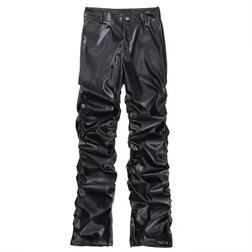 Jean Pu Leather Pants Size US 32 / EU 48 - 2 Thumbnail