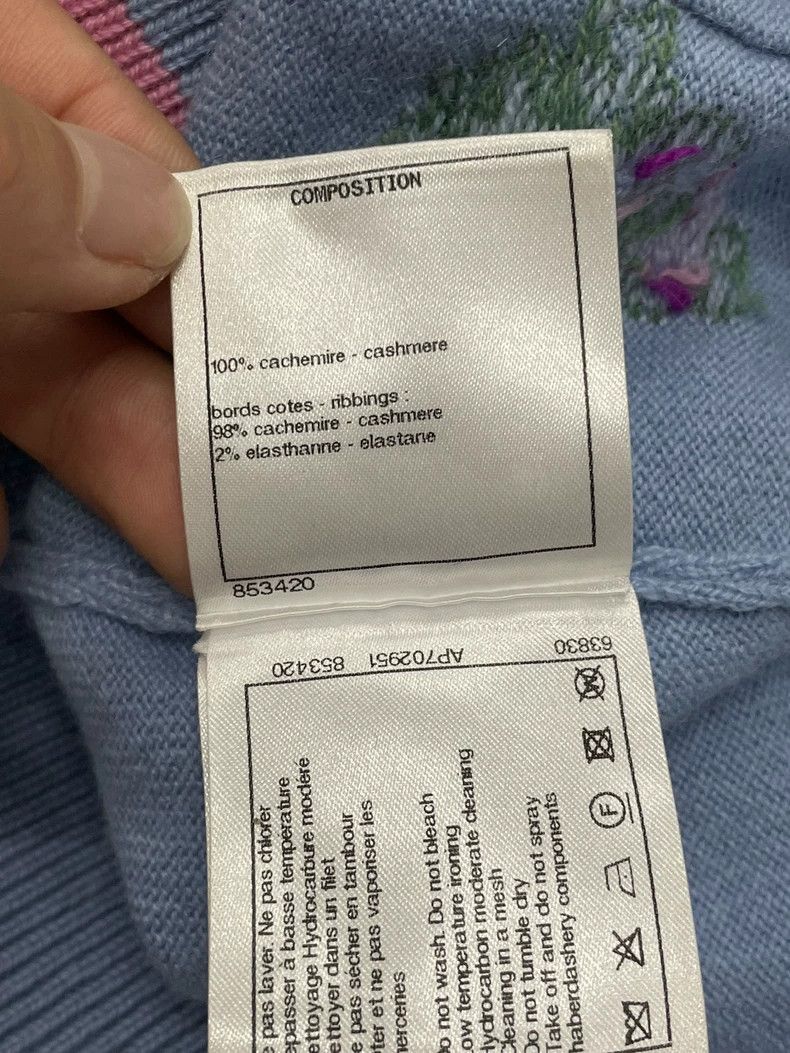 Chanel chanel Blue-matched pink floral diamond-button short-sleev Size XS / US 0-2 / IT 36-38 - 6 Thumbnail