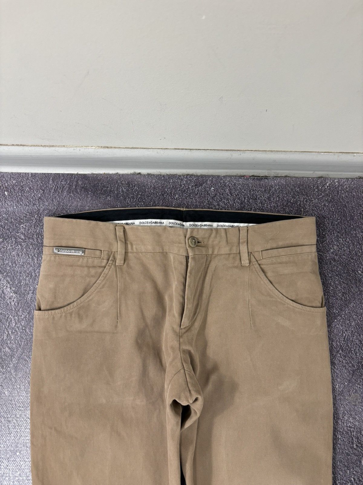 Dolce & Gabbana Dolce & Gabanna Women's Ivory Straight Fit Chino Pants Size 30" / US 8 / IT 44 - 7 Thumbnail
