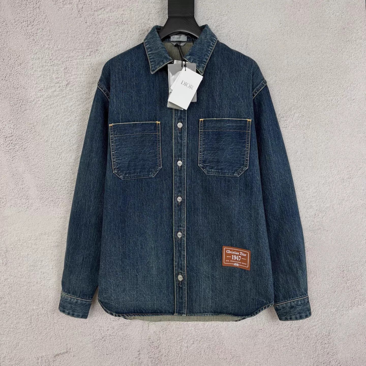 Dior Blue Denim Long Sleeve Button-Up Shirt Size US M / EU 48-50 / 2 - 1 Thumbnail