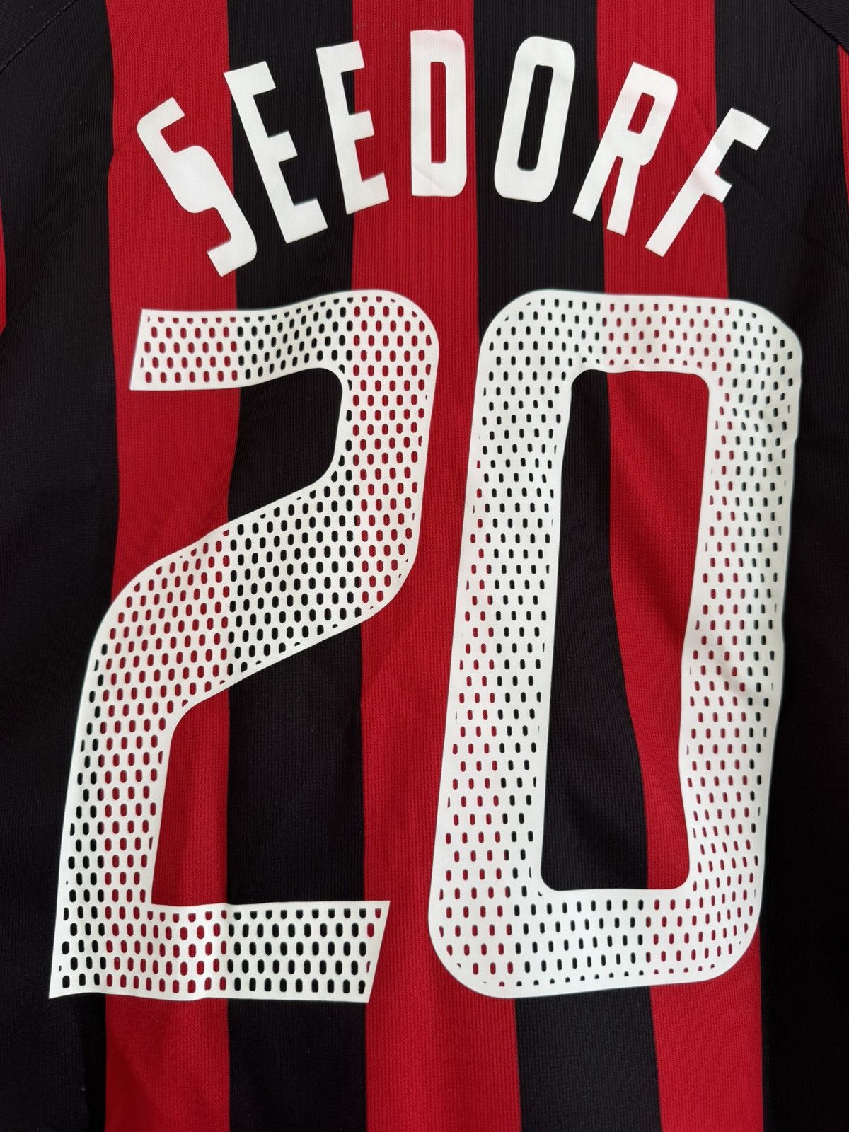 Adidas Vintage Seedorf #20 Milan 2002-2003 Home Soccer Jersey Shirt Size US M / EU 48-50 / 2 - 7 Thumbnail