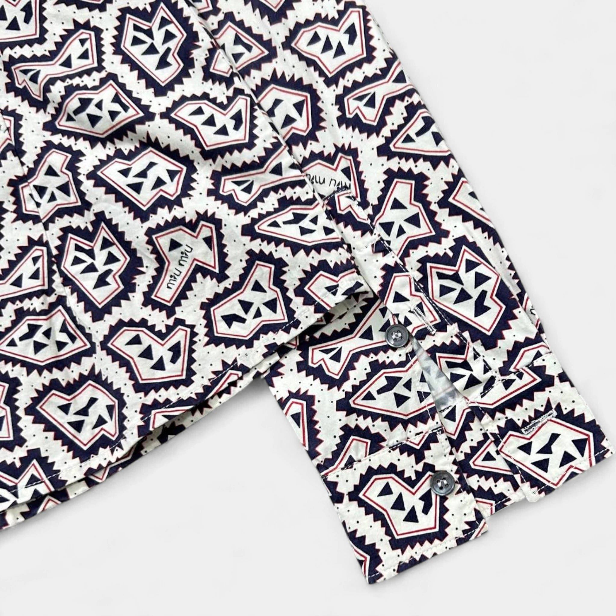 Miu Miu Miu Miu Geometric Pattern Printed Shirt Size US XS / EU 42 / 0 - 6 Thumbnail