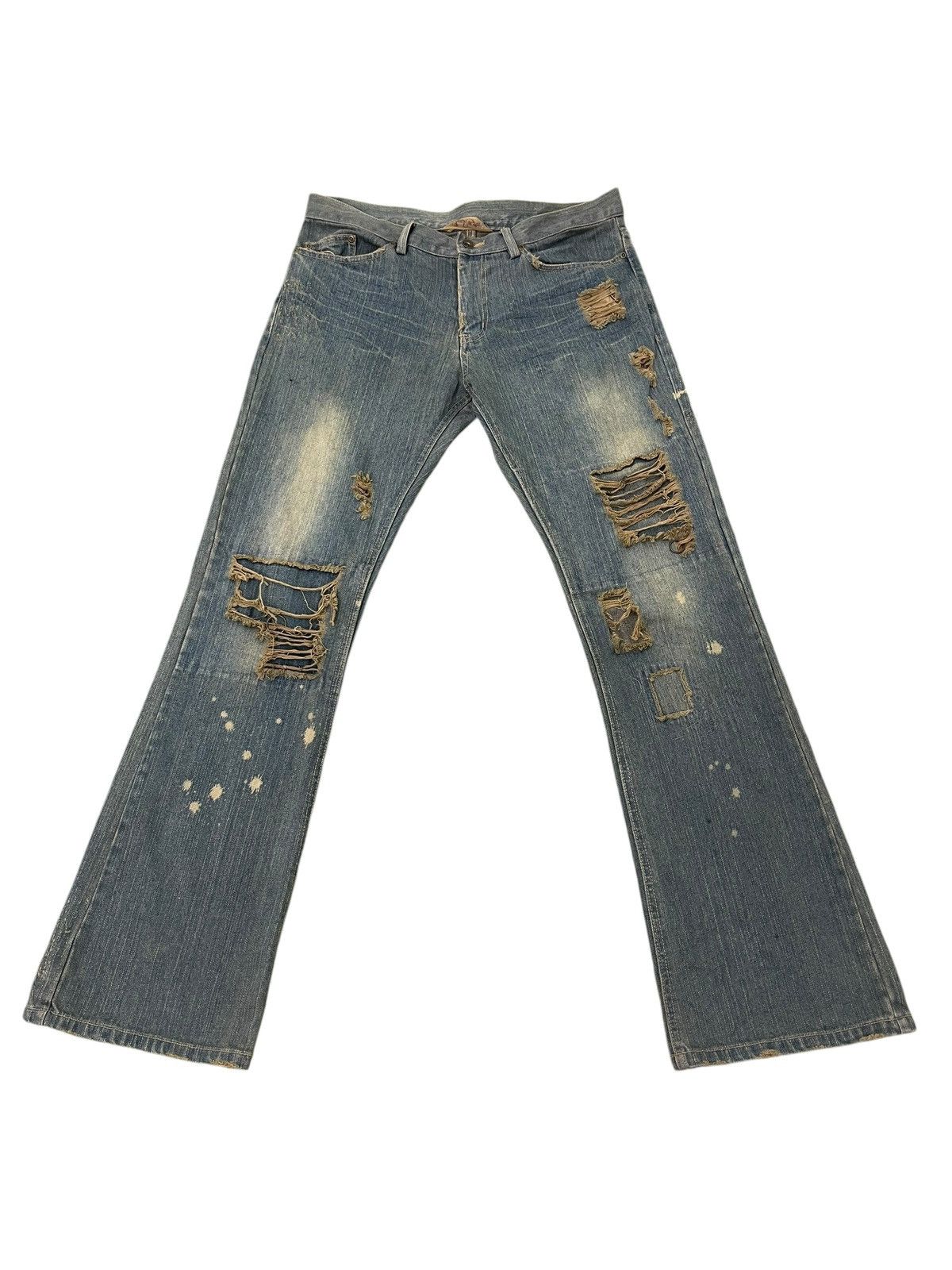 Other Flare Jeans Cimu International Faded Distress Boot Cut 8🟦9 Size US 33 - 2 Thumbnail