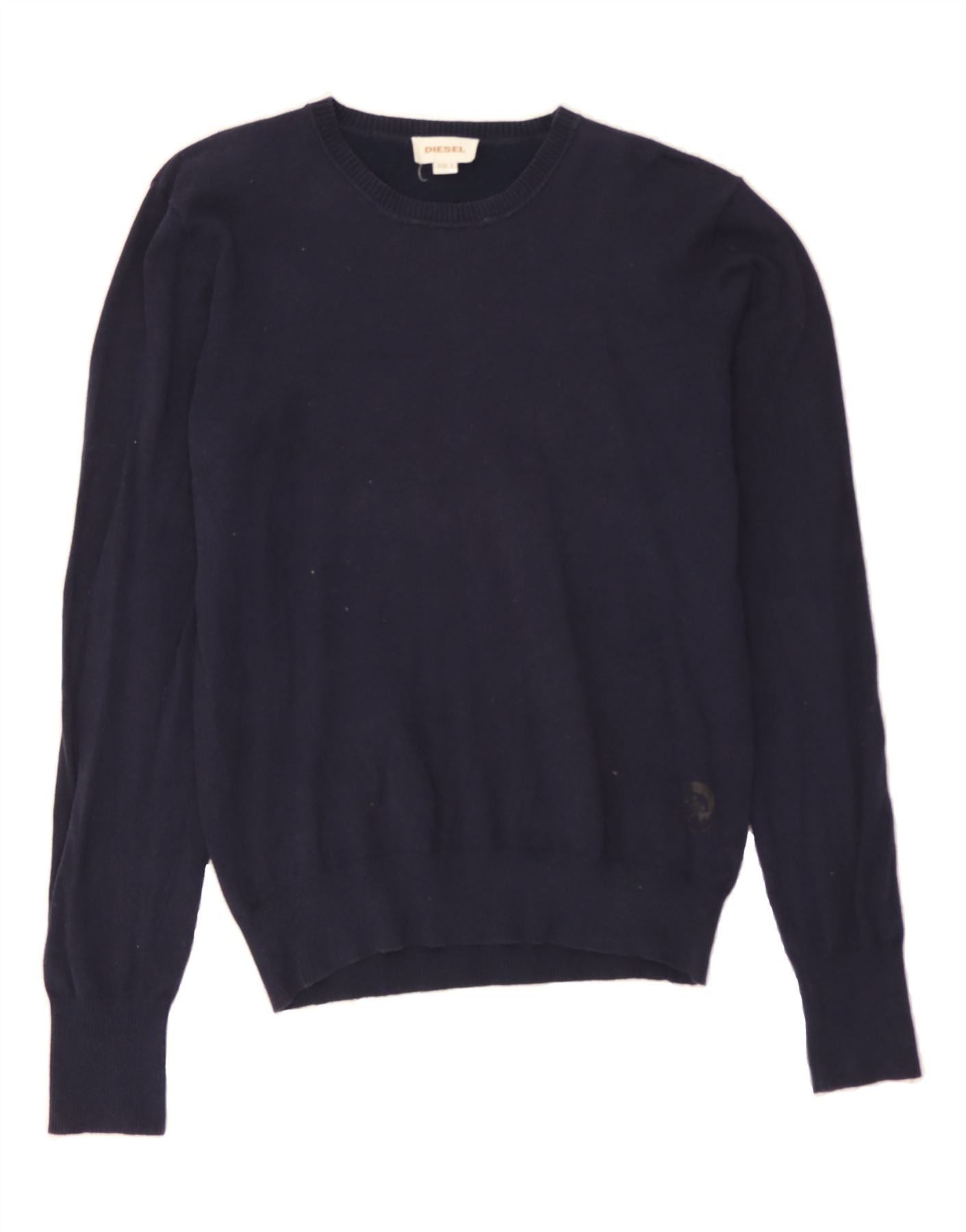 Diesel Mens Crew Neck Jumper Sweater Large Navy Blue Size US L / EU 52-54 / 3 - 1 Thumbnail