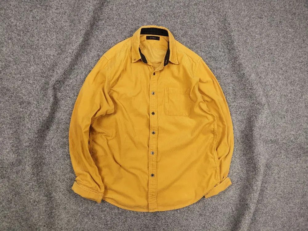 RAGEBLUE Vintage Rageblue Japan Design Corduroy Yellow Button Shirt Size US L / EU 52-54 / 3 - 1 Thumbnail
