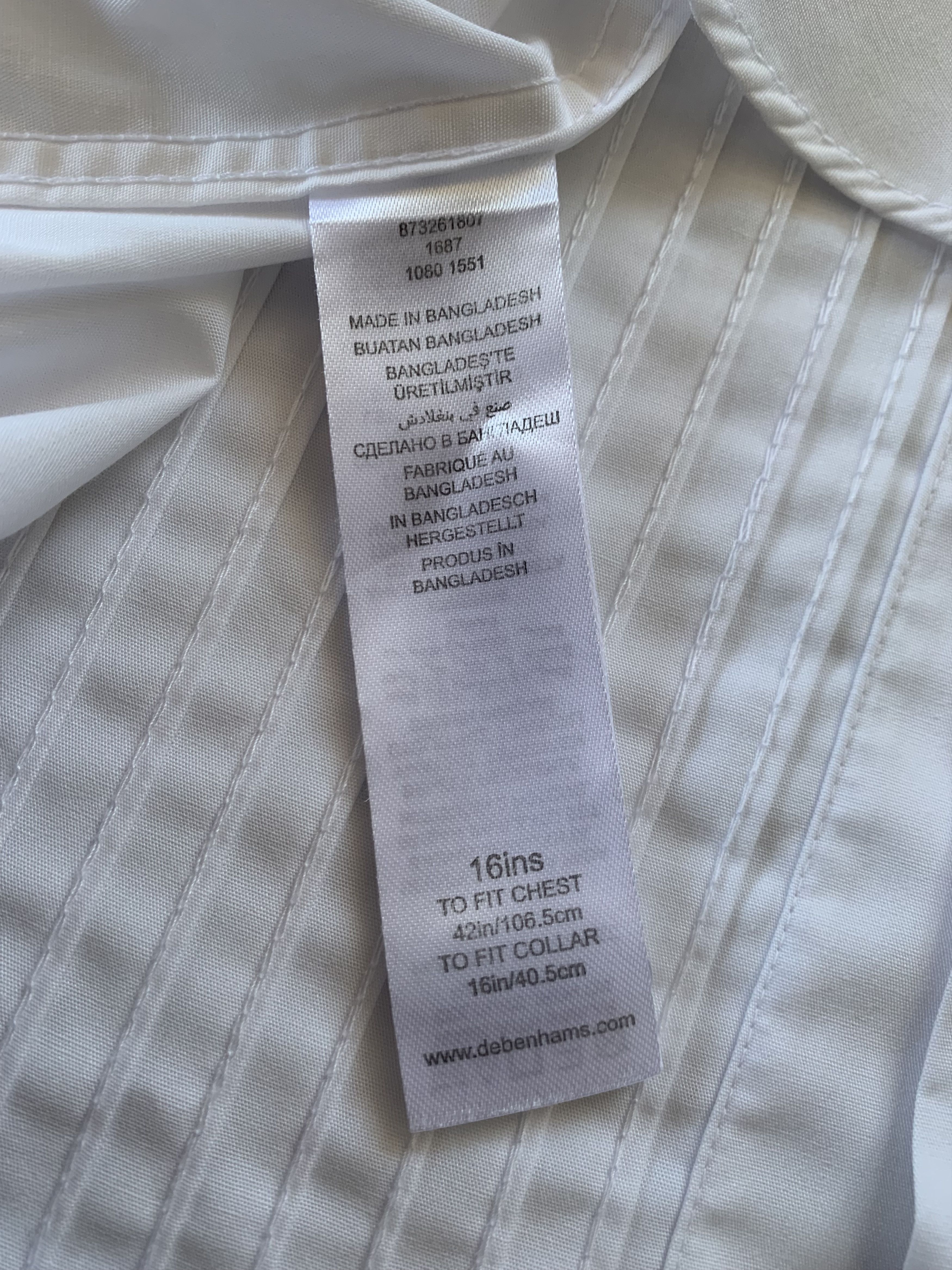 Other Debenhams Black Tie White Tuxedo Shirt Size US M / EU 48-50 / 2 - 7 Thumbnail