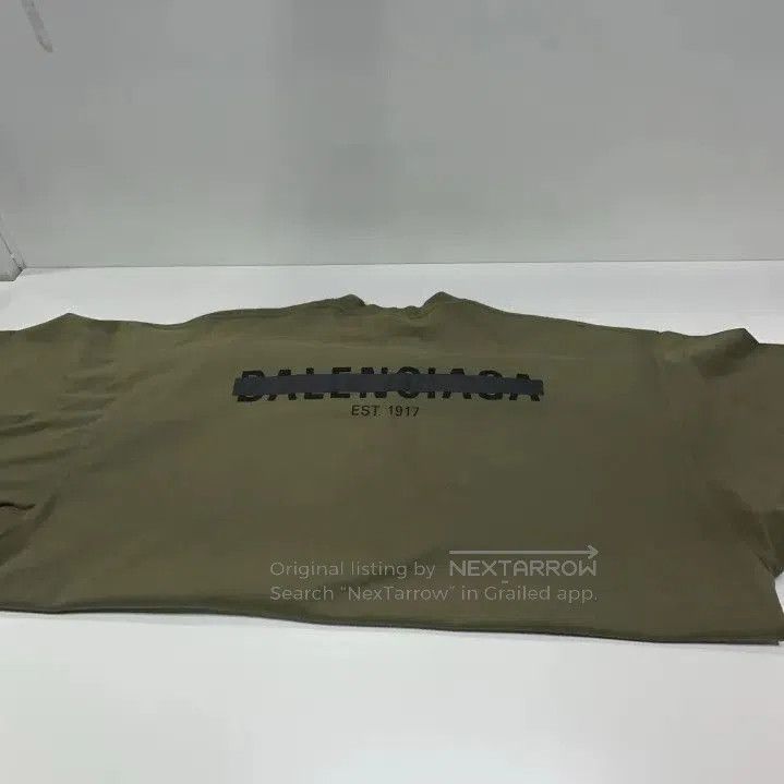 Balenciaga Balenciaga Military Green Logo Print T. Size US M / EU 48-50 / 2 - 8 Thumbnail