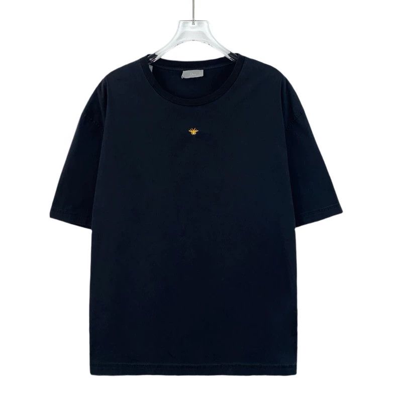Dior Black Bee Embroidered Cotton T-Shirt - dmc