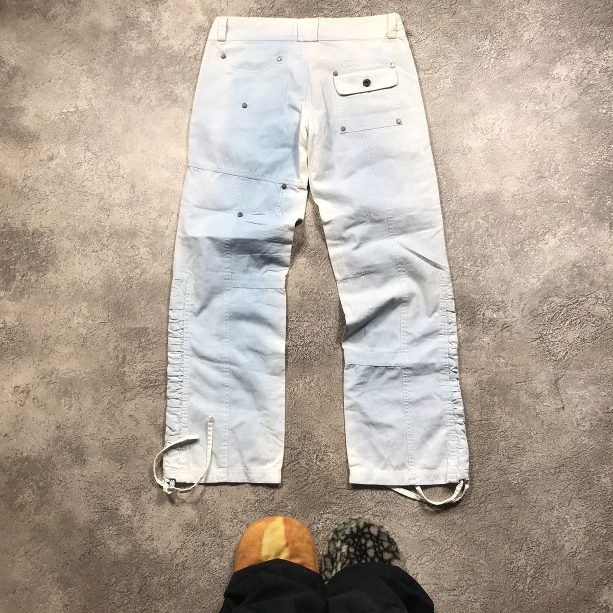 Vintage Y2K Baggy Distressed Cargo Pants Thrashed Streetwear Logo 27 Size 27" / US 4 / IT 40 - 6 Thumbnail