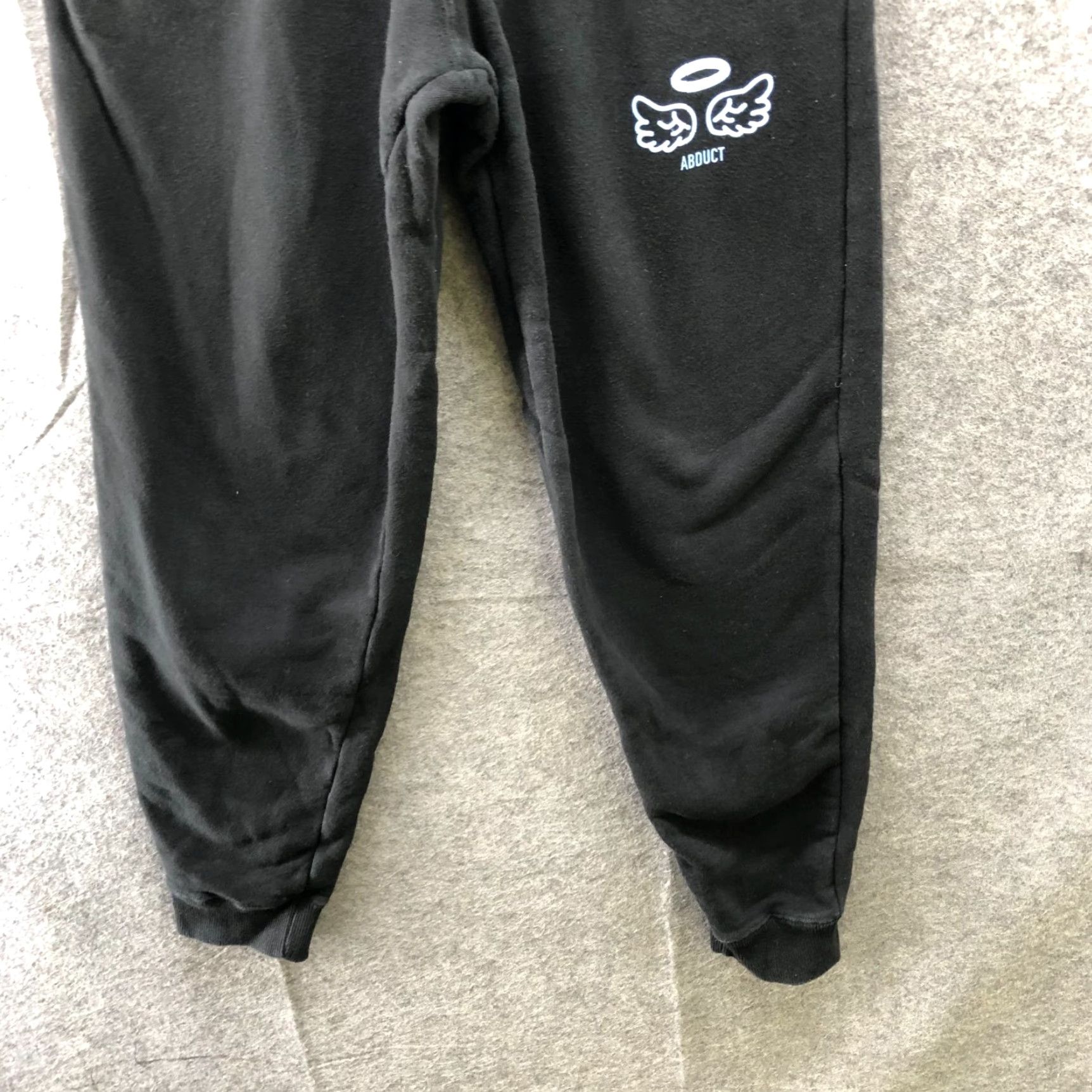Vintage Fly Angel Art Sweatpants Womens M Black 100% Cotton Fleece Jogger Pants Medium Black Womens M Sweatpants Fly Angel Art Size 32" / US 10 / IT 46 - 4 Thumbnail