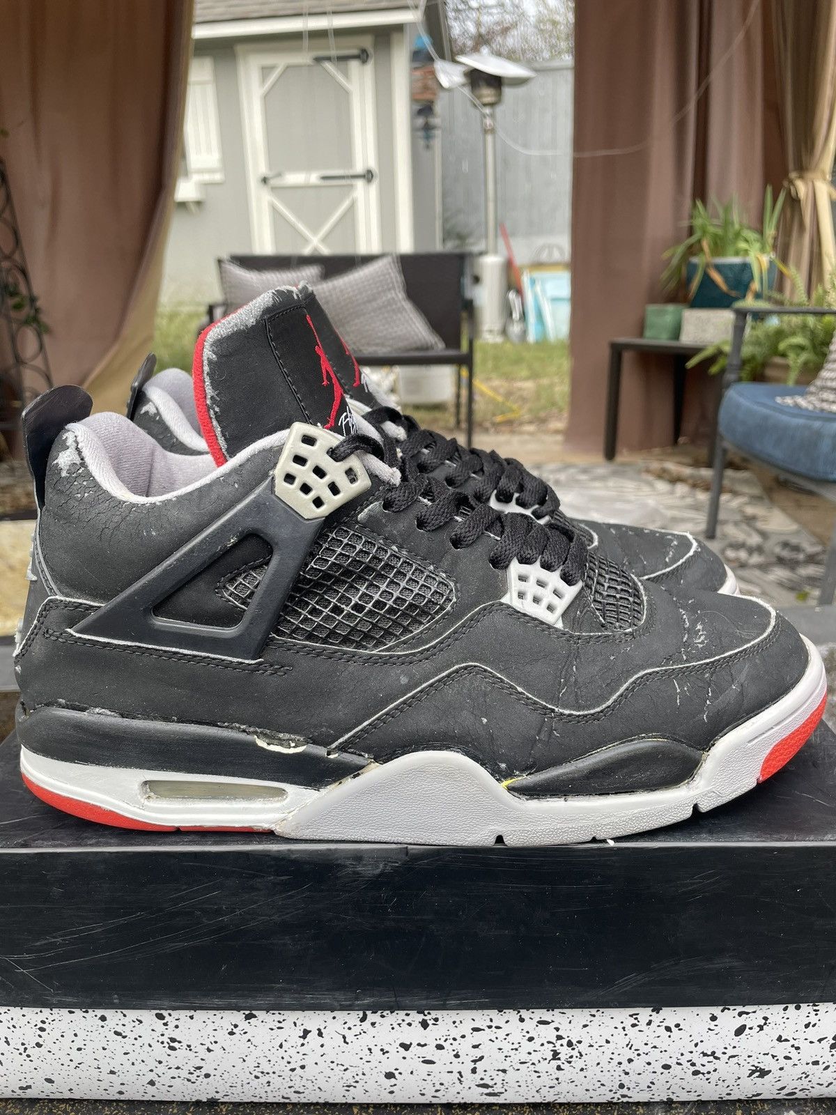 Jordan Brand Jordan 4 Retro Bred (1999) Size US 10.5 / EU 43-44 - 3 Thumbnail