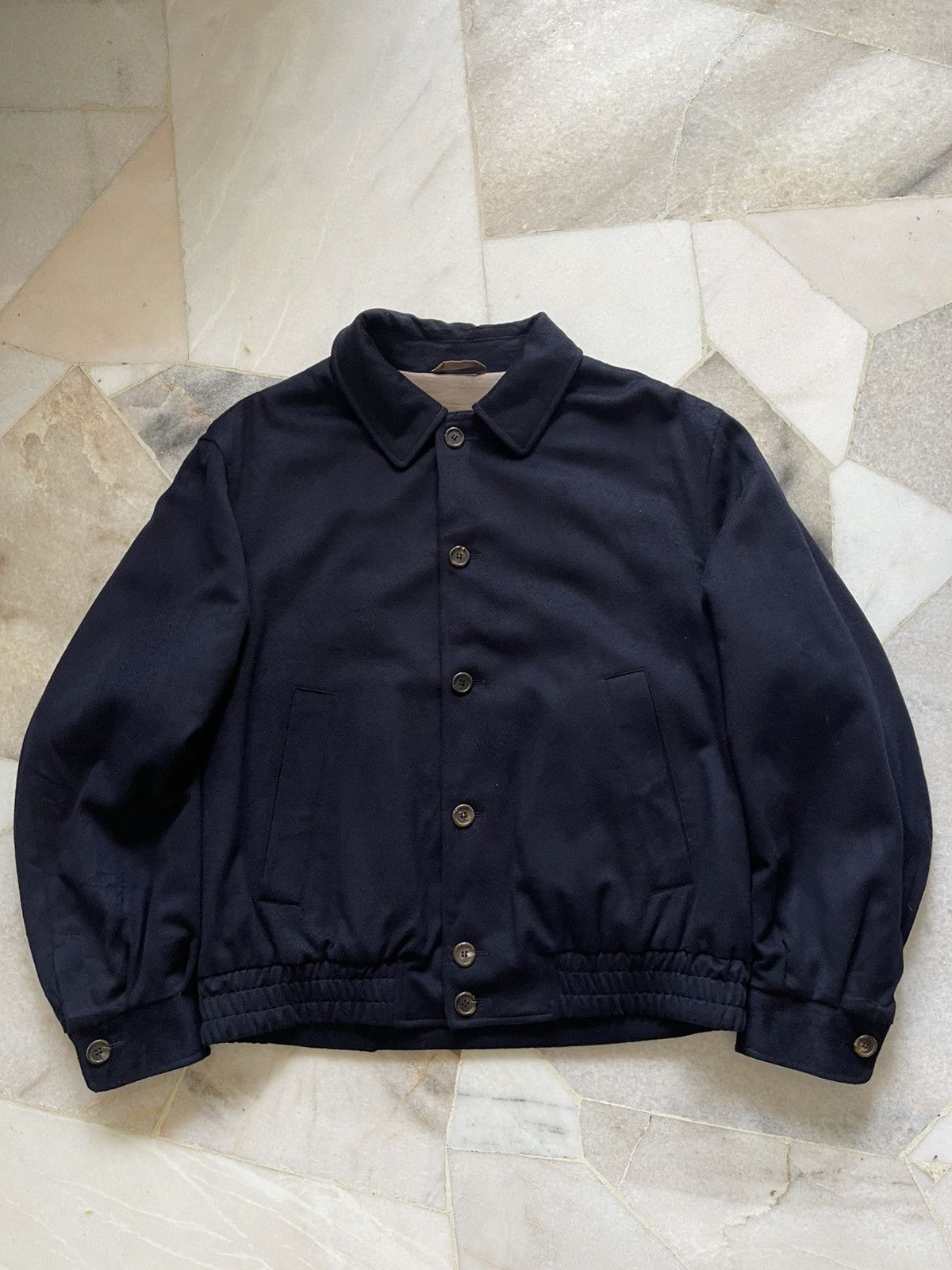 Brioni Brioni Wool Button Bomber Jacket Size US L / EU 52-54 / 3 - 9 Thumbnail