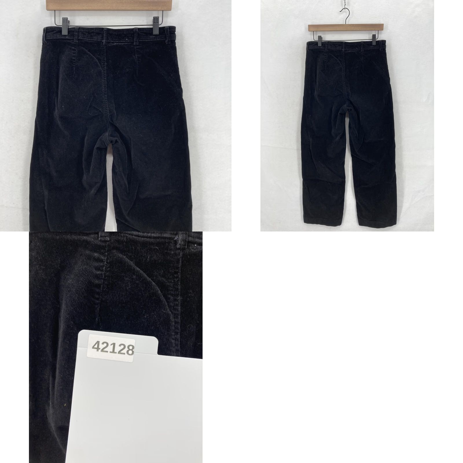 Everlane Everlane Pants Womens 6 Black The Corduroy Wide-Leg Pant Stretch Zip Fly Casual Size 28" / US 6 / IT 42 - 9 Thumbnail