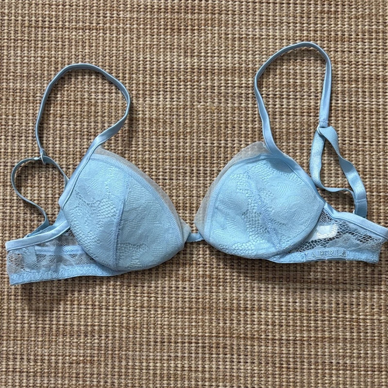 La Perla La Perla Sky Blue Lace Bra Size XS Size ONE SIZE - 1 Thumbnail