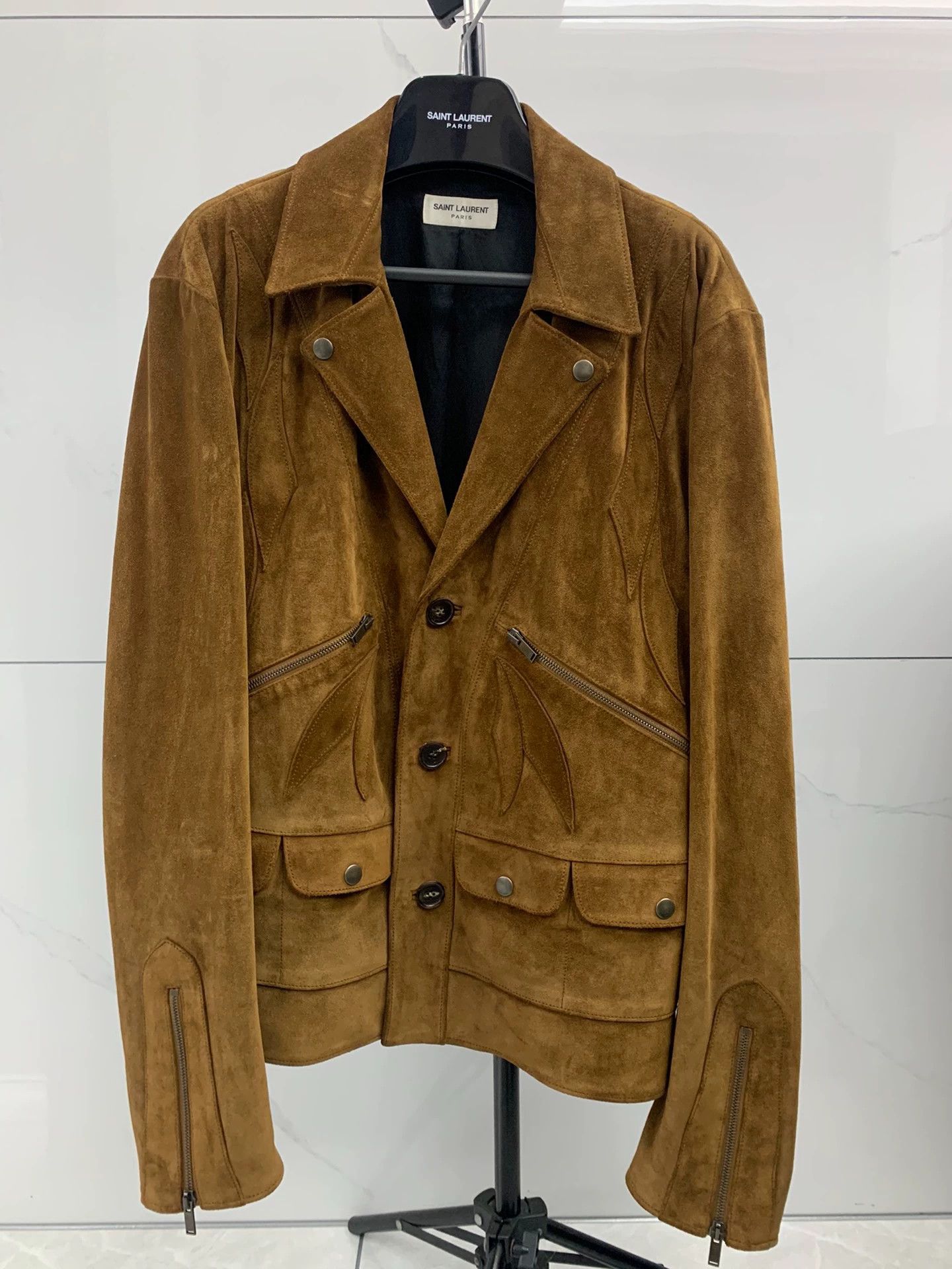 Saint Laurent Paris Saint Laurent Paris 20ss carved suede jacket Size US L / EU 52-54 / 3 - 1 Thumbnail