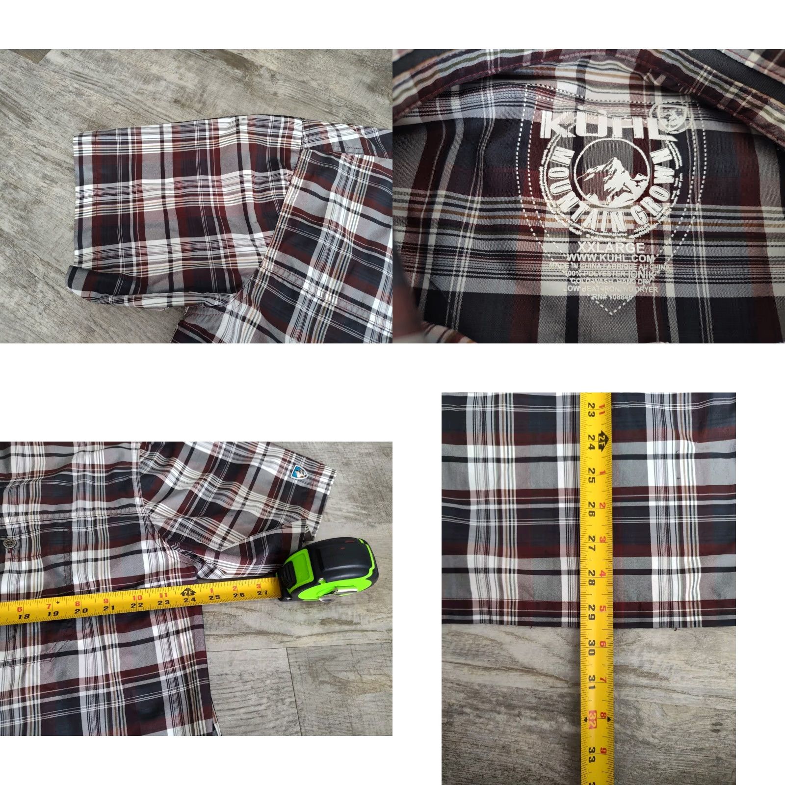 Vintage Kuhl Eluxur Mountain Grown Mens Button Up Shirt Sleeve Camp Shirt Plaid Size XXL Size US XXL / EU 58 / 5 - 8 Thumbnail