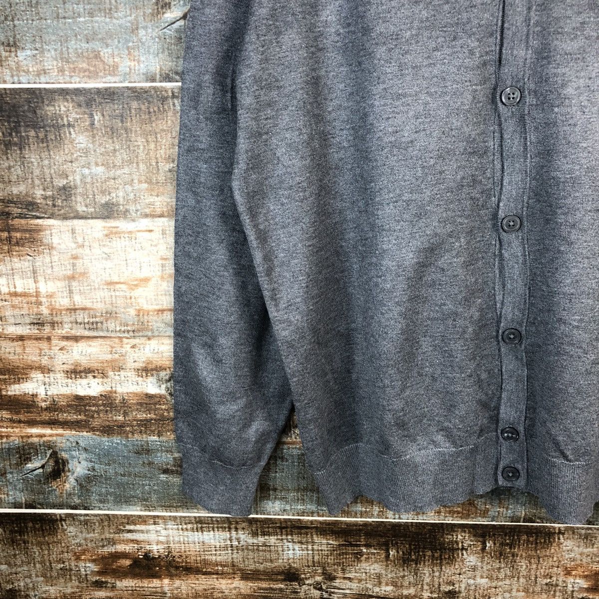 GU GU Grey Cardigan Knitwear #A1545 Size US XL / EU 56 / 4 - 7 Thumbnail