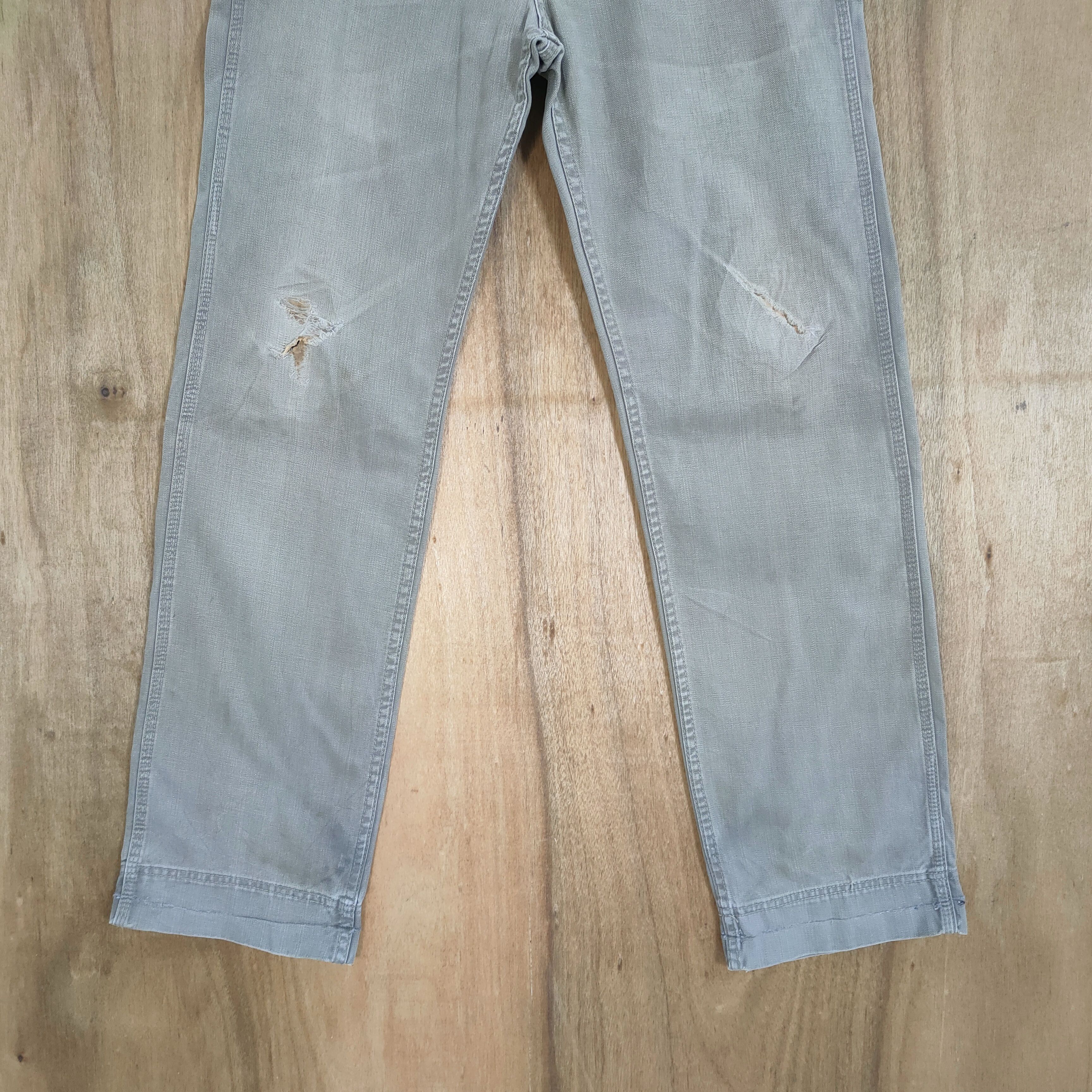 Lucky Brand LUCKY STORE GREY BUTTON FLY TROUSERS CHINO PANTS Size US 30 / EU 46 - 4 Thumbnail