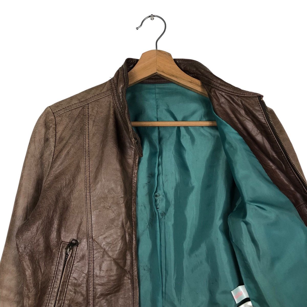 Japanese Brand 📌Vintage Cropped Biker Leather Jacket Milpano Issey Miyake Size US M / EU 48-50 / 2 - 13 Thumbnail