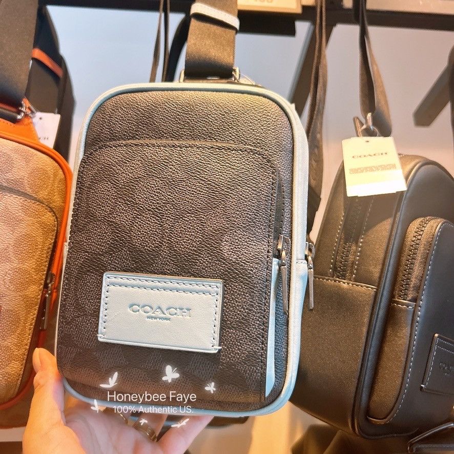 Coach Racer Sling Pack In Colorblock Signature Canvas CAJ38 Size ONE SIZE - 3 Thumbnail