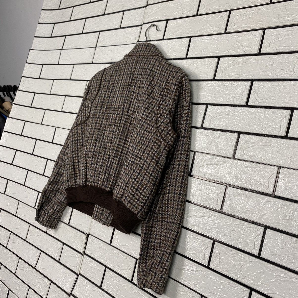 Harris Tweed 📌Vintage Wool Bomber Jacket Harris Tweed Tartan Design Size US M / EU 48-50 / 2 - 11 Thumbnail