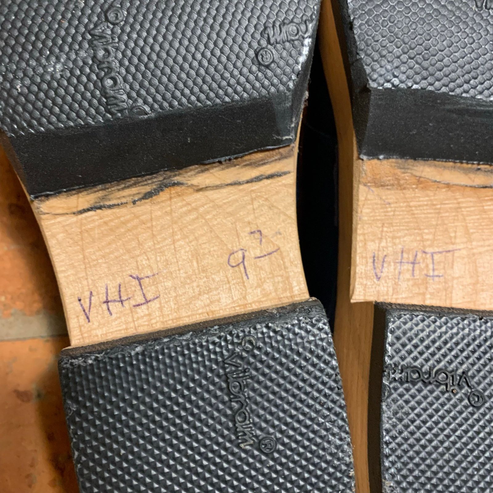 Other Multnomah Leather Shop Navy Blue Leather Wood Clogs 8.5/9 Size US 9 / IT 39 - 7 Thumbnail