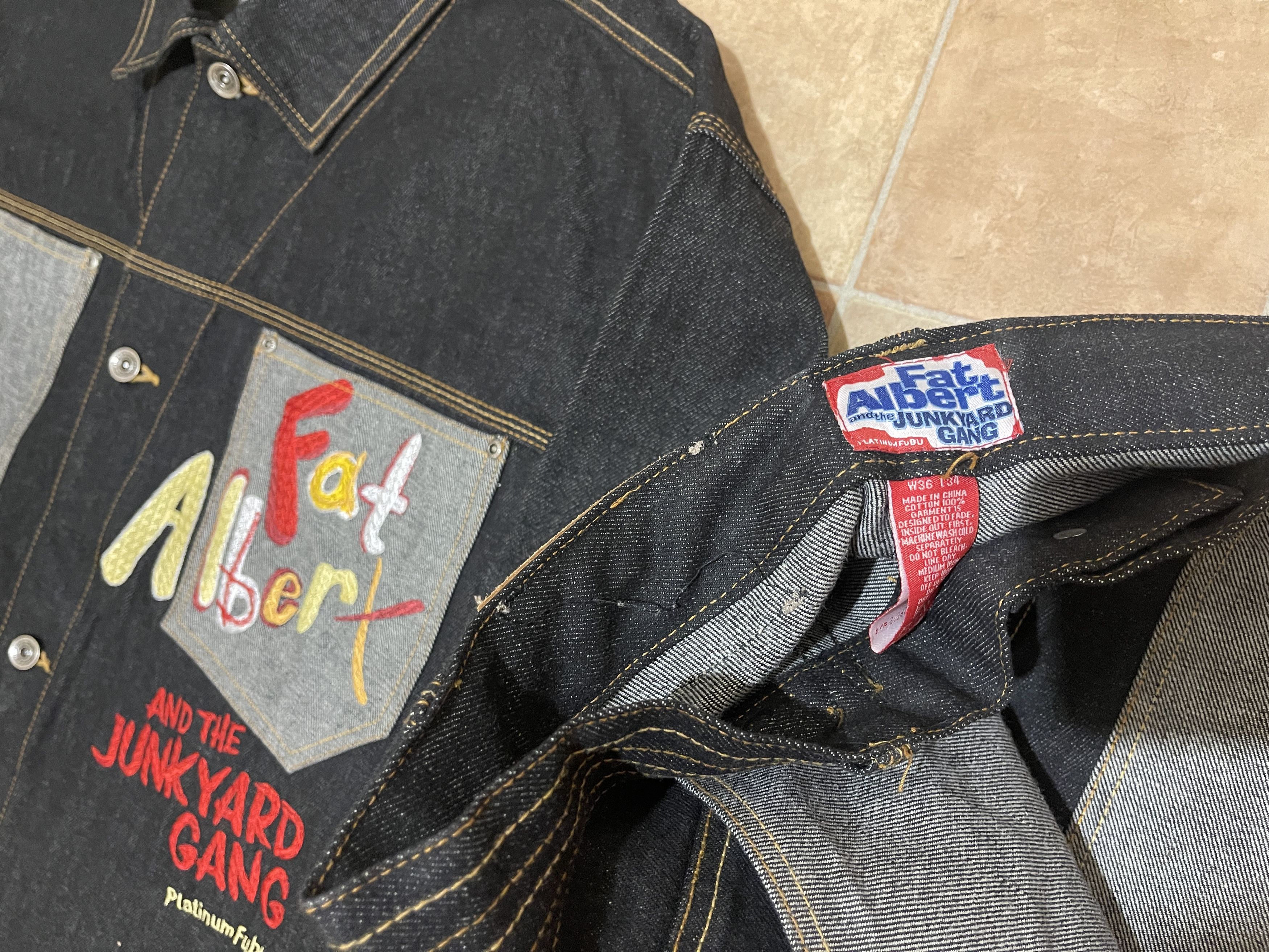 Fubu Platinum FUBU denim suit Fat Albert and Cosby Kids jeans XXL Size US XXL / EU 58 / 5 - 5 Thumbnail