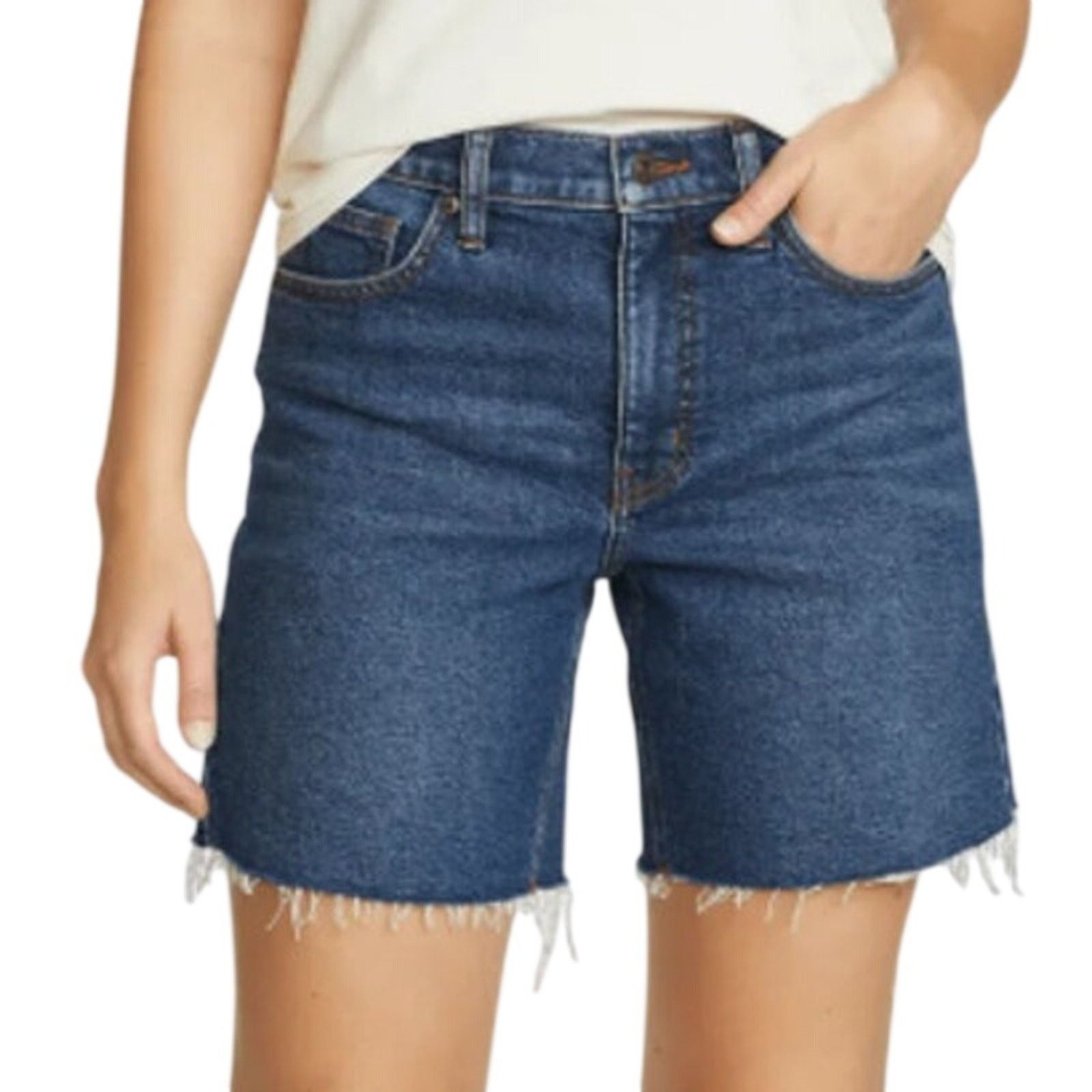 Eddie Bauer New Eddie Bauer Womens Size 10 High Rise Cutoff Denim Shorts Size 32" / US 10 / IT 46 - 2 Thumbnail