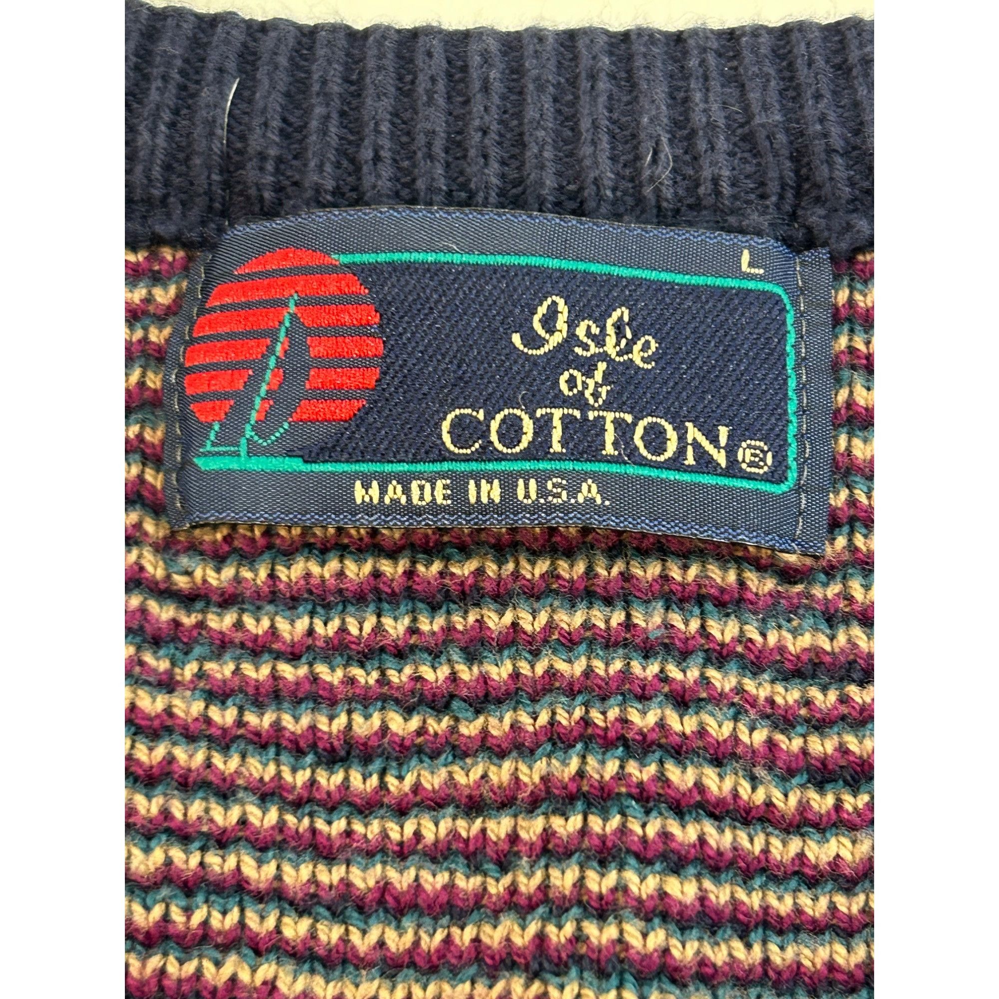 Other Isle Of Cotton Men’s Vintage Vest L Navy Multi Diamond Patte Size US L / EU 52-54 / 3 - 6 Thumbnail