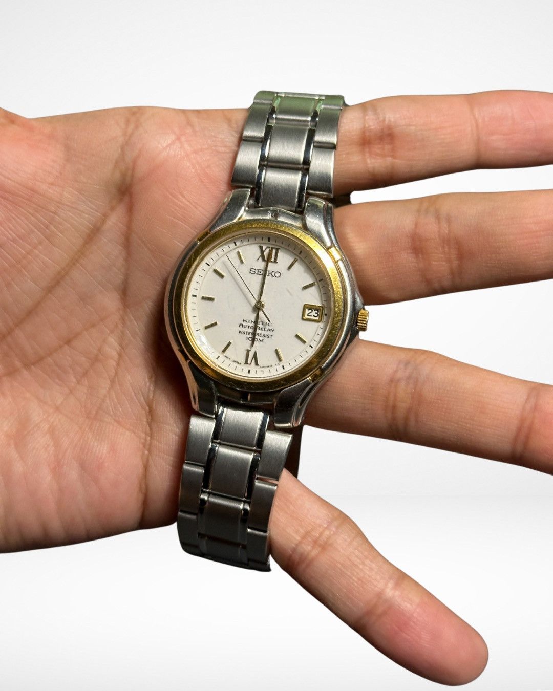 Japanese Brand 1998 5J22 Roman Numeral White Dial Two Tone Datejust Watch Size ONE SIZE - 3 Thumbnail