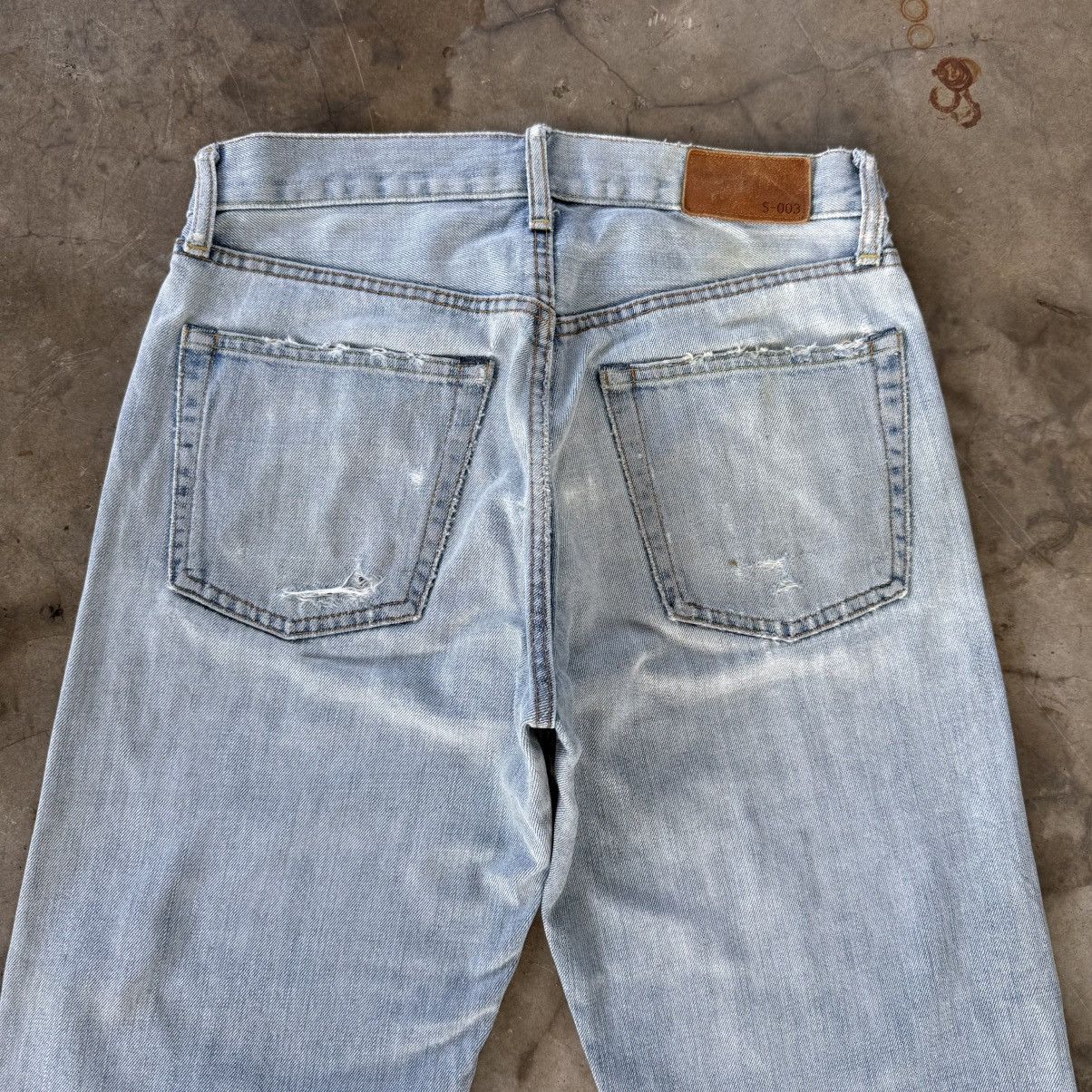 Japanese Brand W30 Vintage Japanese S003 Faded Ripped Denim Jean Pant Size US 30 / EU 46 - 8 Thumbnail