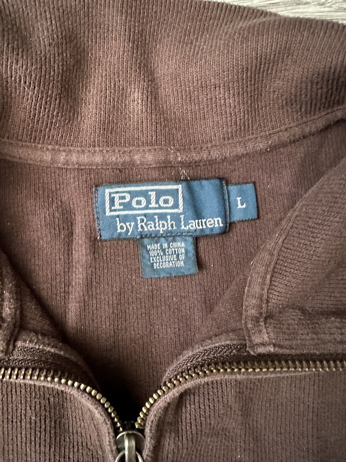 Polo Ralph Lauren × Ralph Lauren × Vintage RARE Polo Ralph Lauren Vintage 1/3 zip brown sweater size L Size US L / EU 52-54 / 3 - 6 Thumbnail