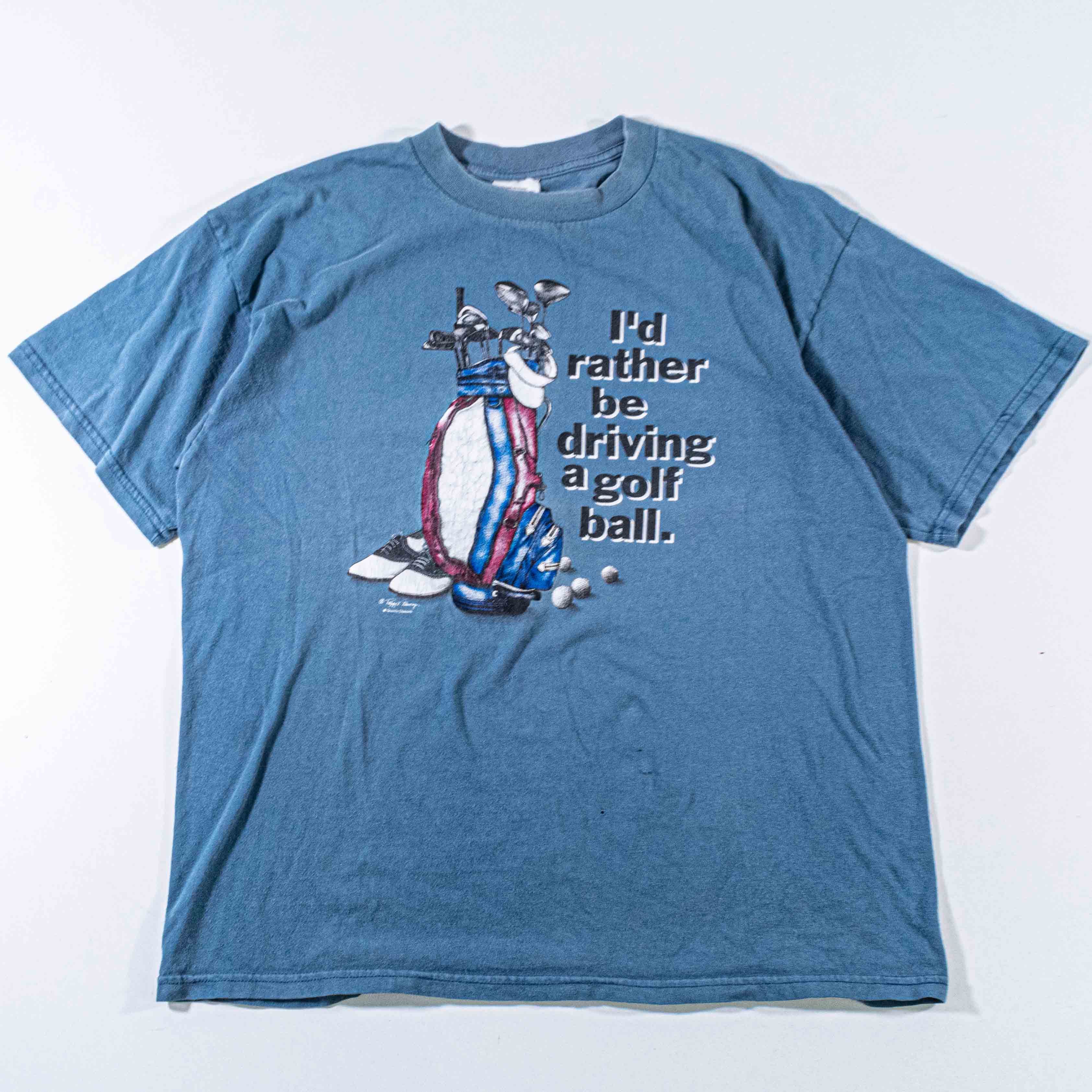 Vintage Vintage Id Rather Be Driving Golf Balls T-Shirt Funny Sports Size US XL / EU 56 / 4 - 1 Thumbnail