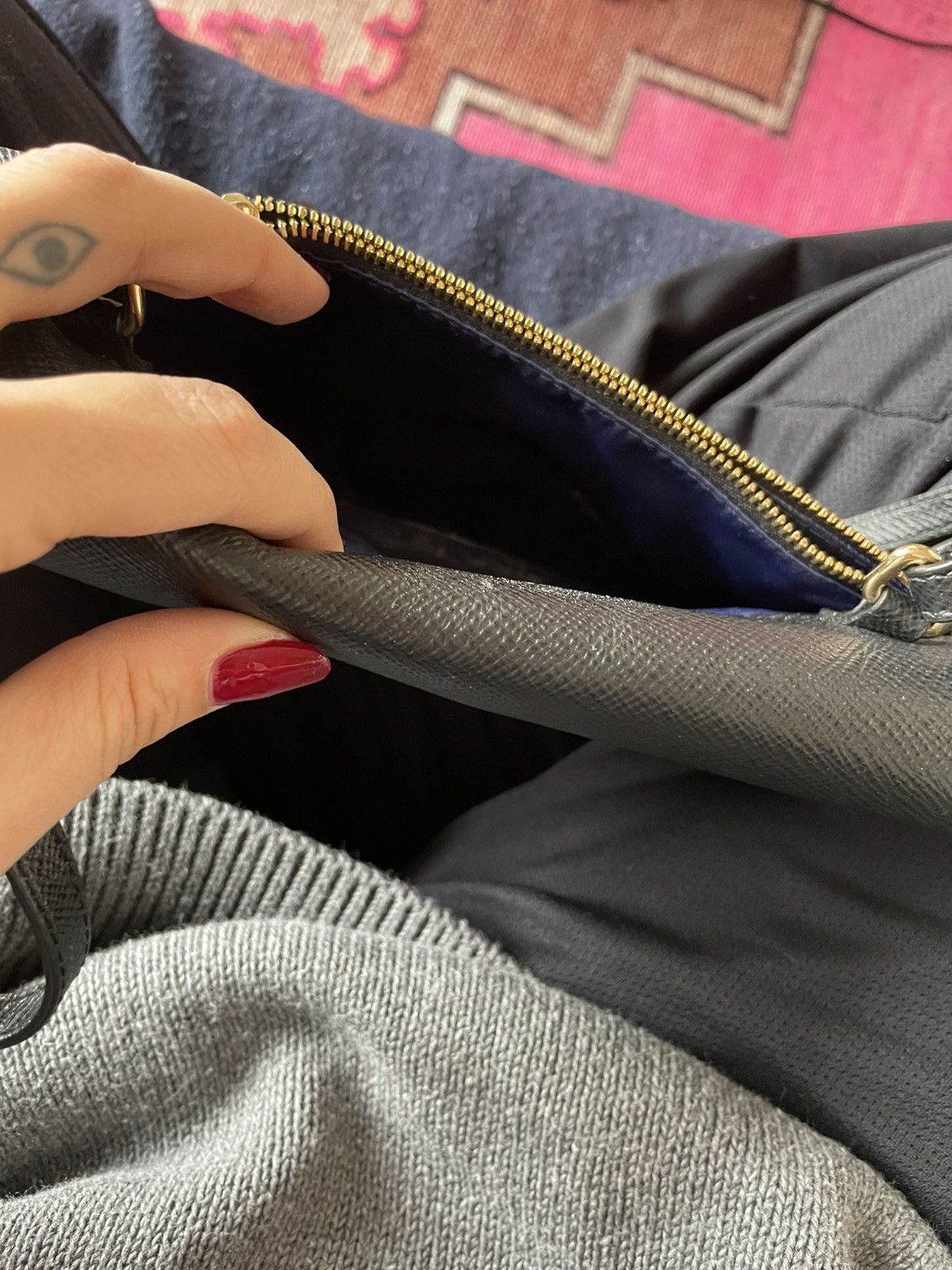 Smythson Smythson "Panama Leather" Black Crossbody Bag Size ONE SIZE - 9 Thumbnail